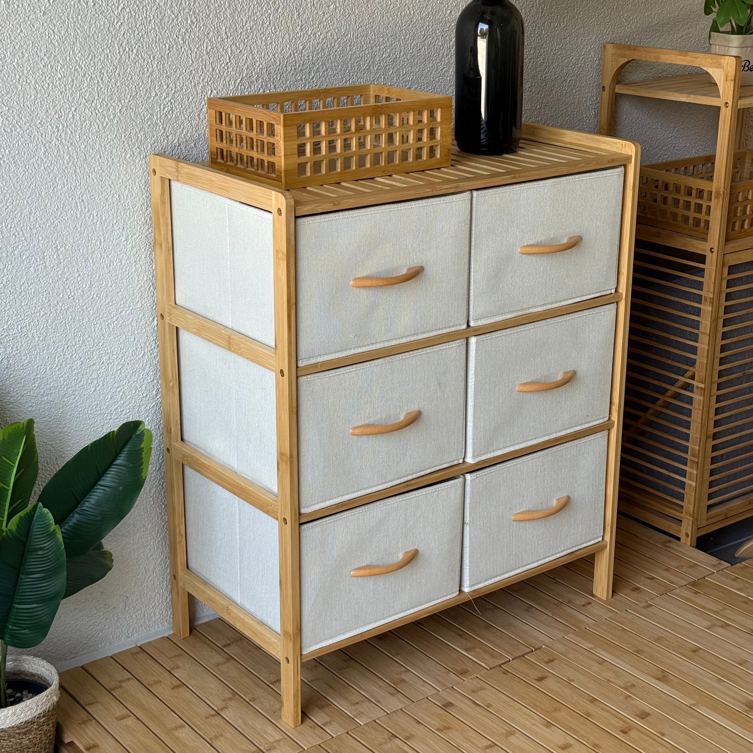Rima Bez Çekmeçeli Bambu Raf 78,5x35x66 cm (model:9196)