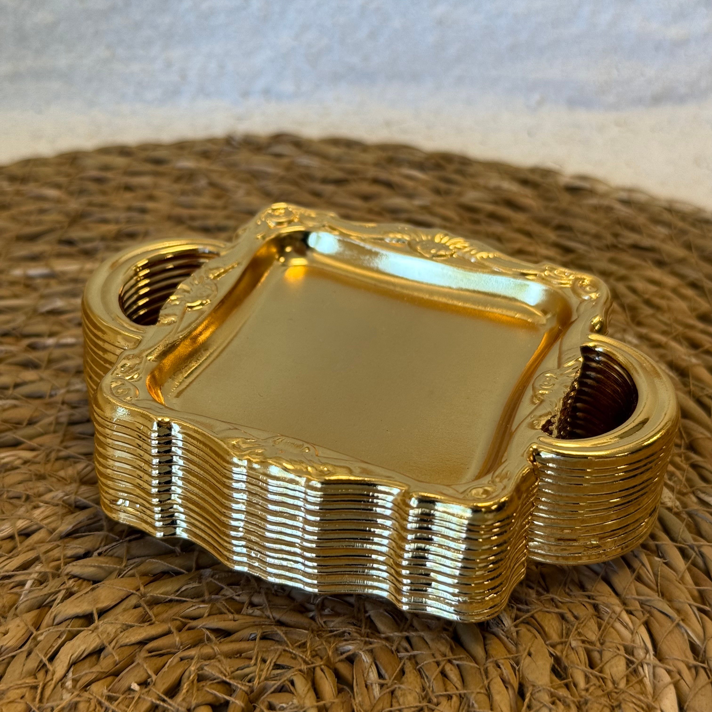 Mini Kare 12 Adet Sunumluk Gold 
