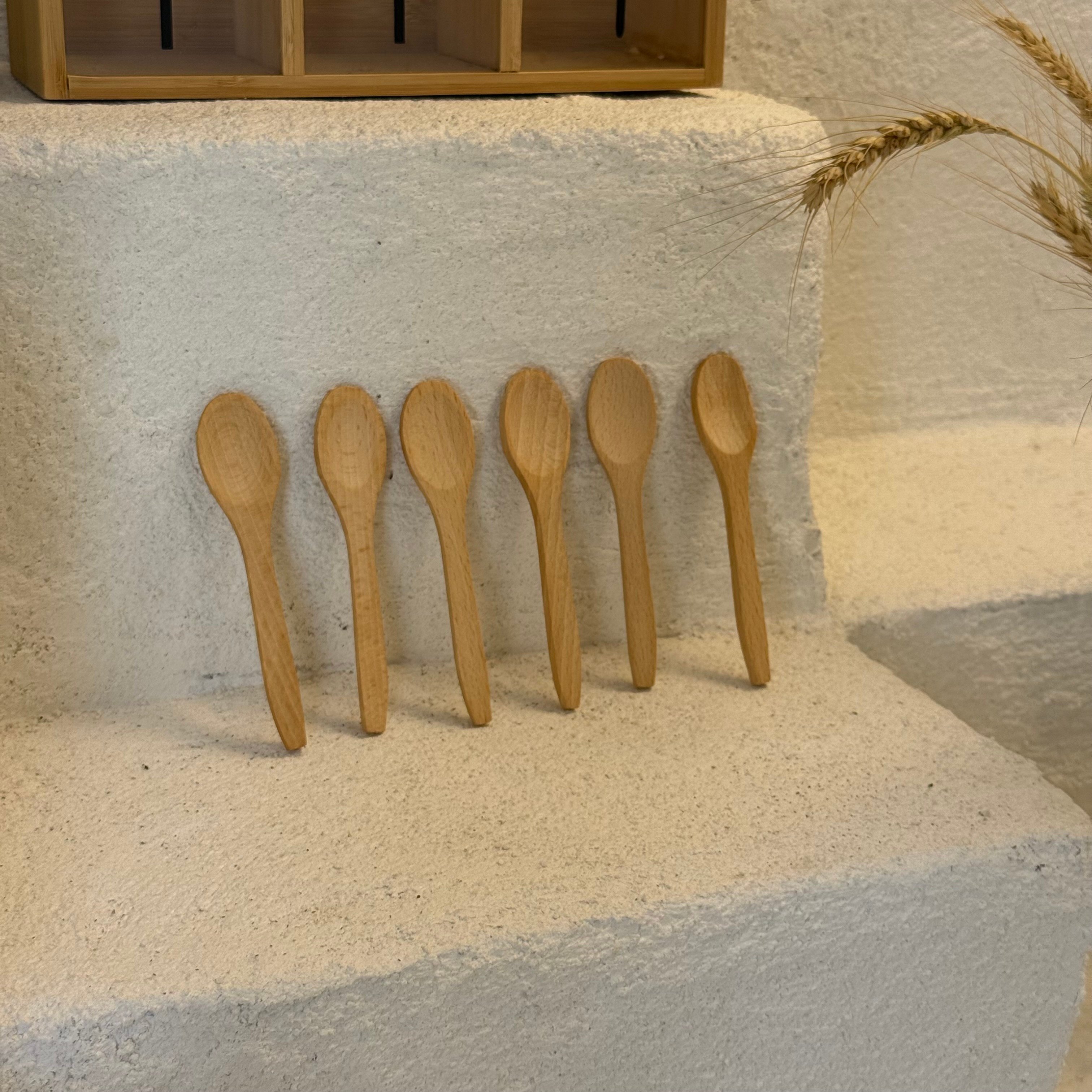 Ahşap Küçük Boy Kaşık Seti 6 adet 12,5 cm 