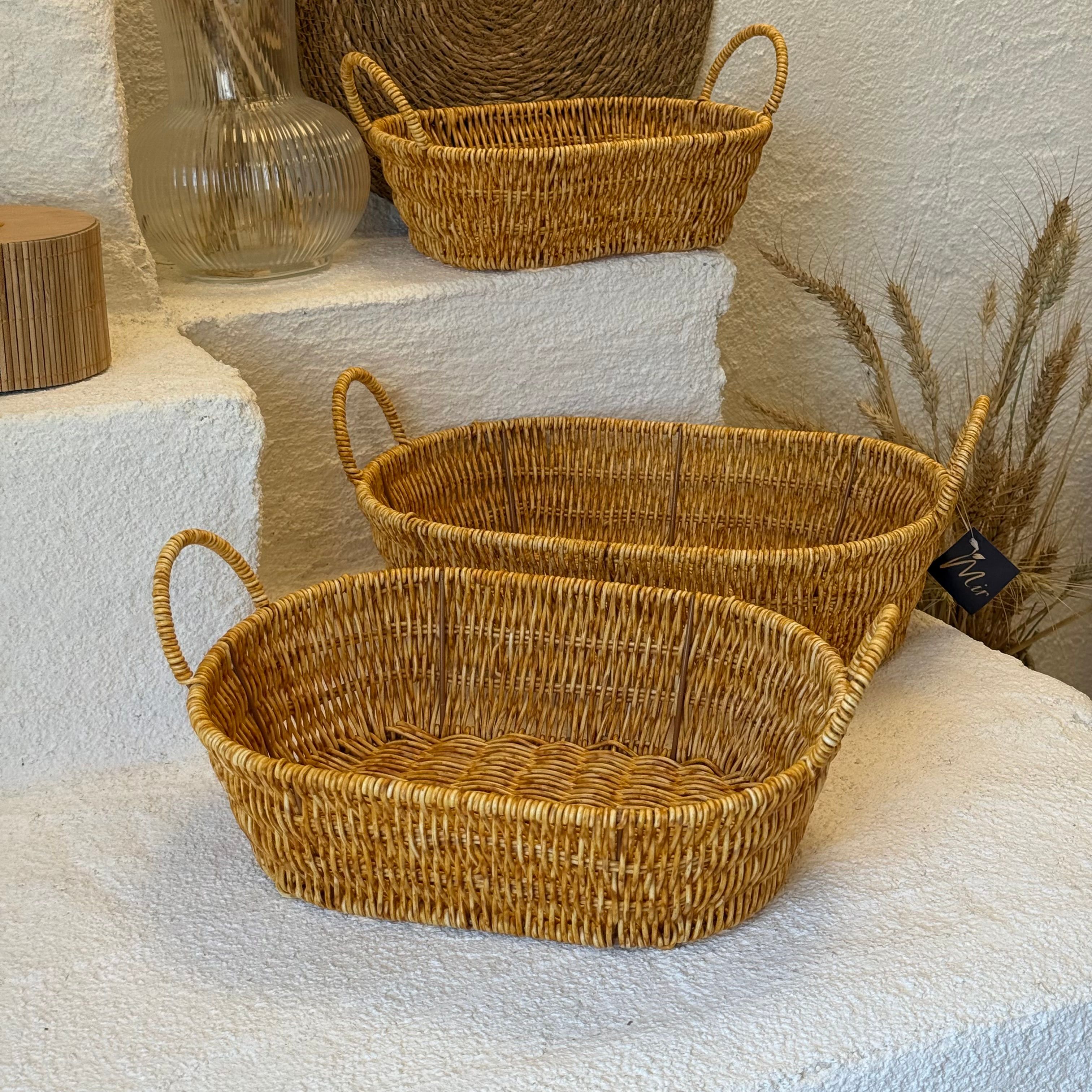 Mir Oval Rattan 3 Boy Sepet Seti 