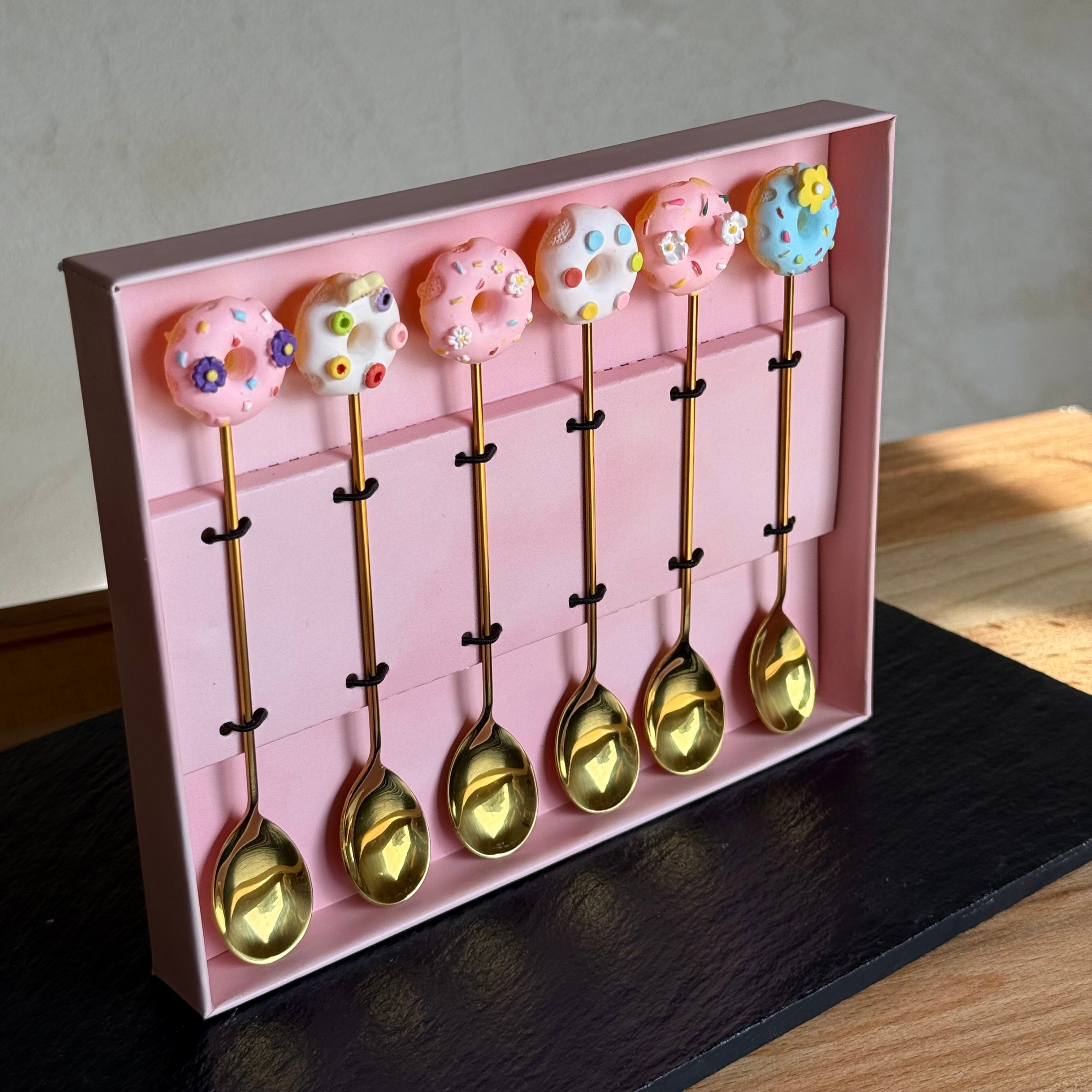 XoXo 6 Lı Tatlı Kaşık Seti Gold 14 cm