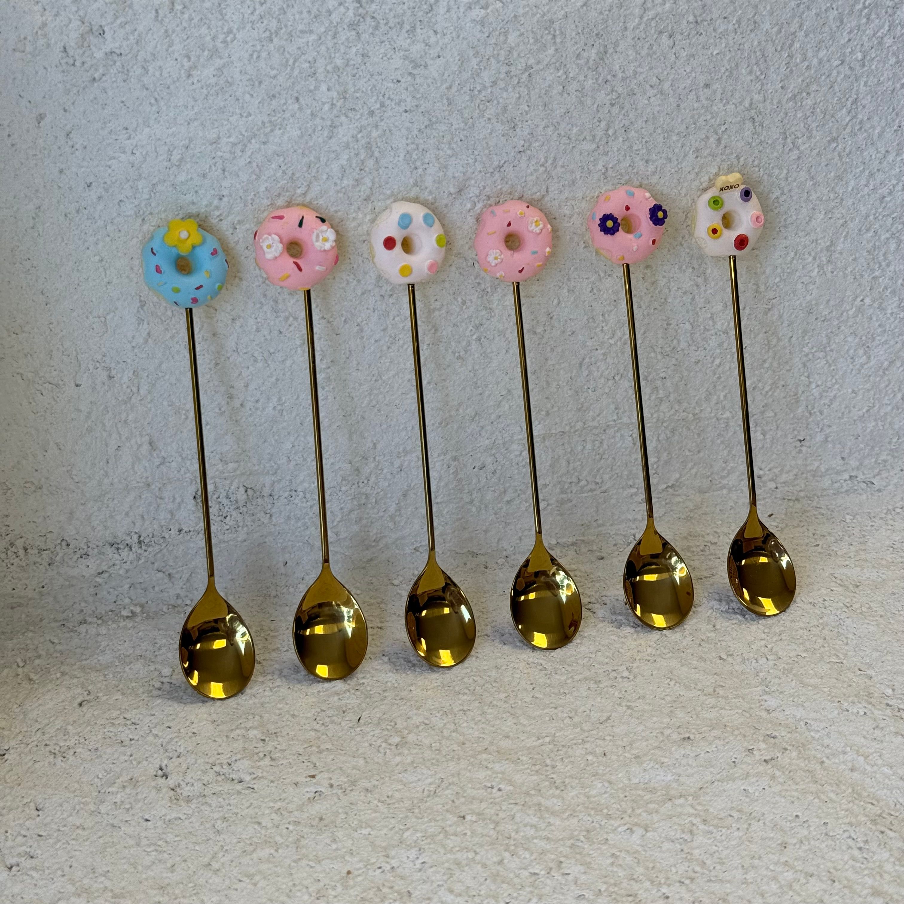XoXo 6 Lı Tatlı Kaşık Seti Gold 14 cm