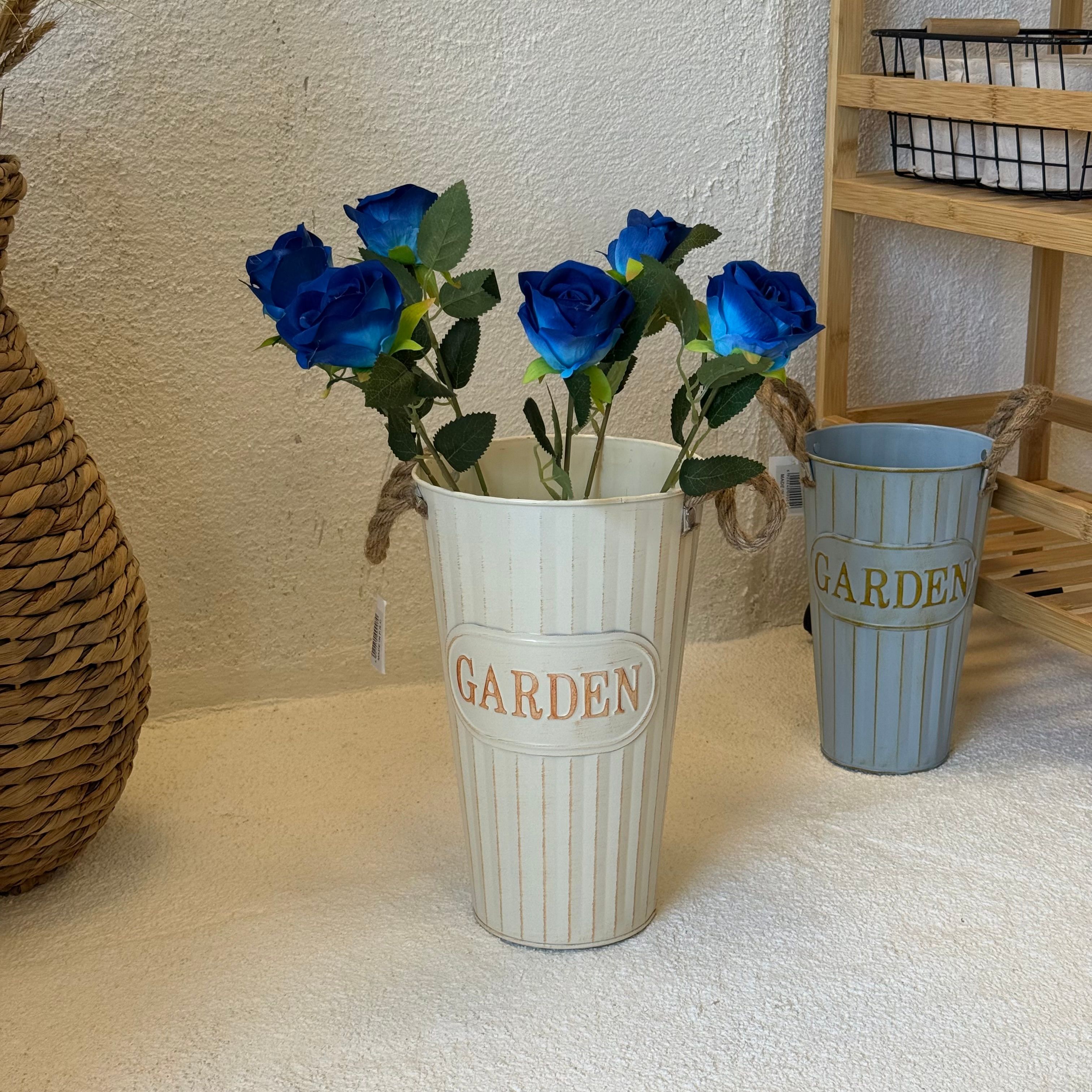 Rose Yapay Buket Mavi 6 Adet 50 cm