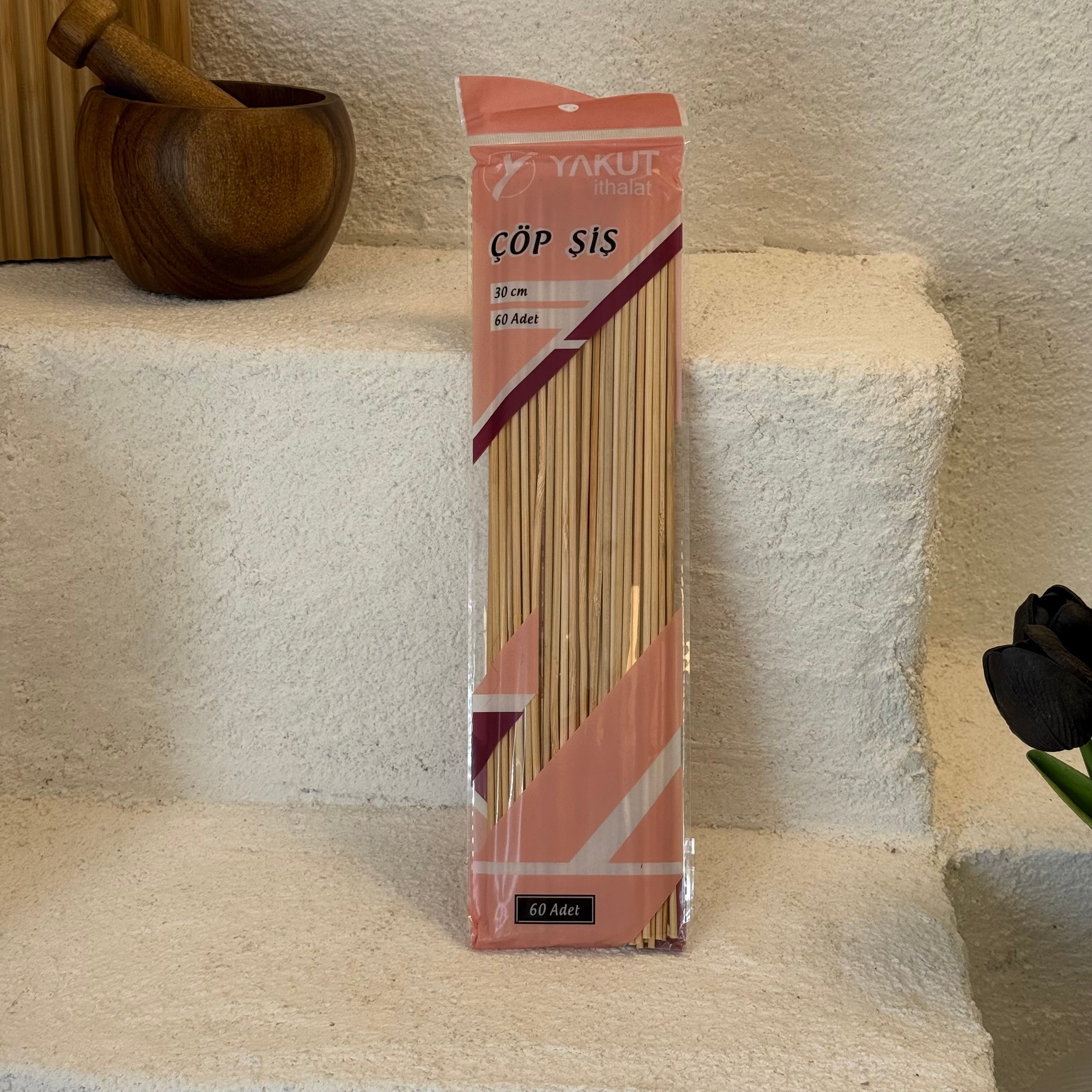 Yakut İnçe Çöp Şiş 60 Adet 30 cm 