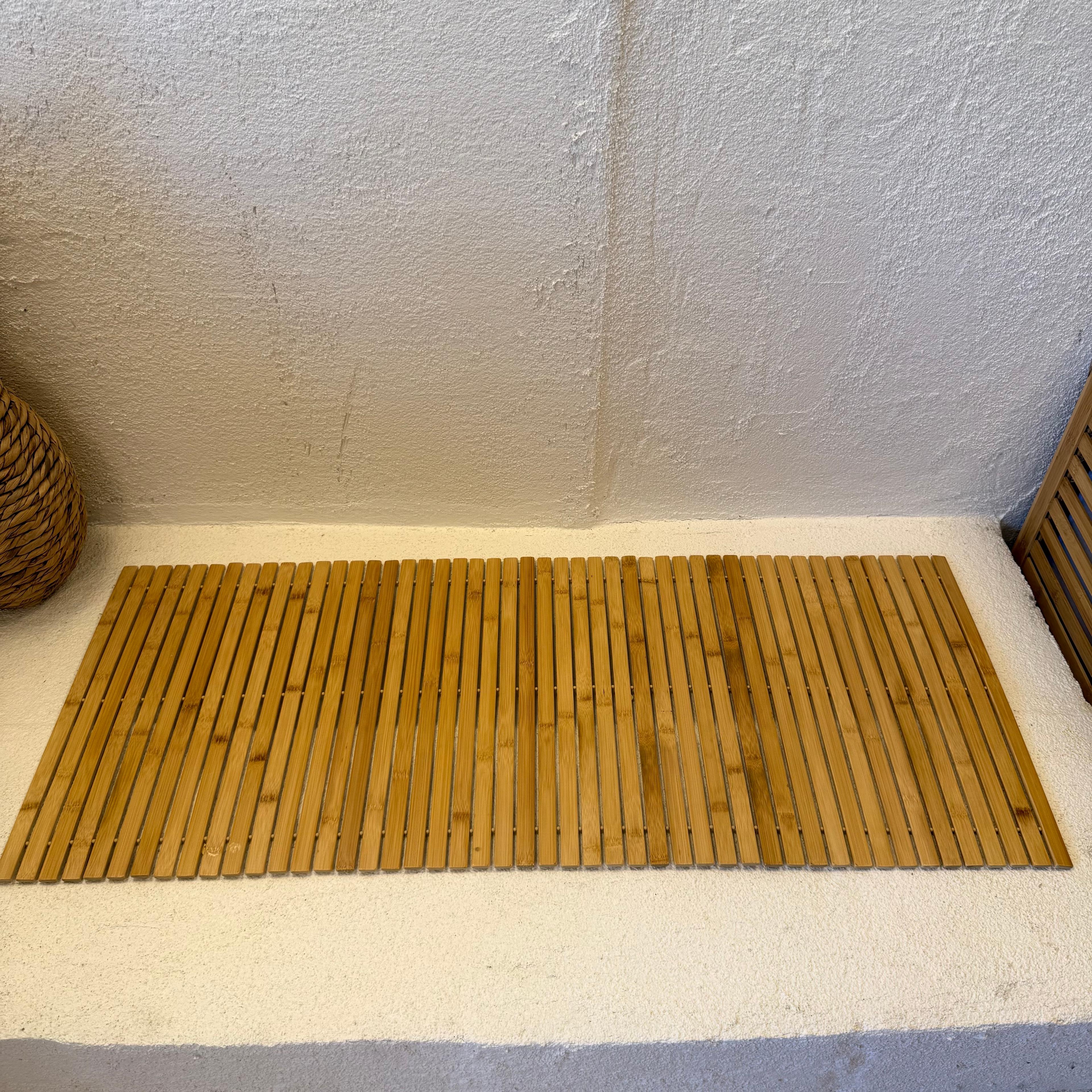 Bambu Mat Kaydırmaz Taban Büyük Boy 120x50 cm 