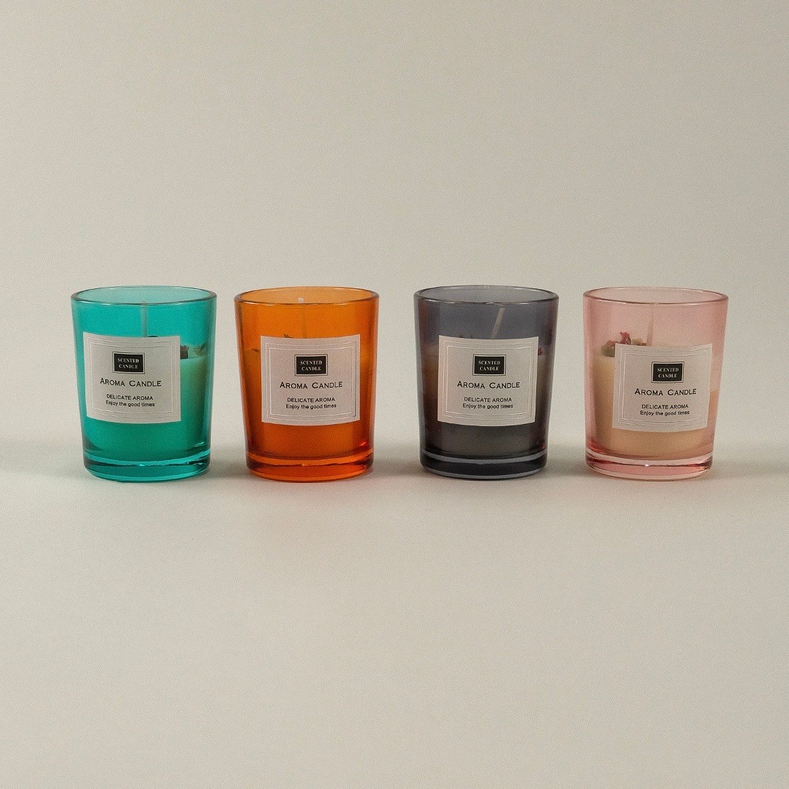 Aroma Candle El Yapımı 4 Lü Mum Seti 
