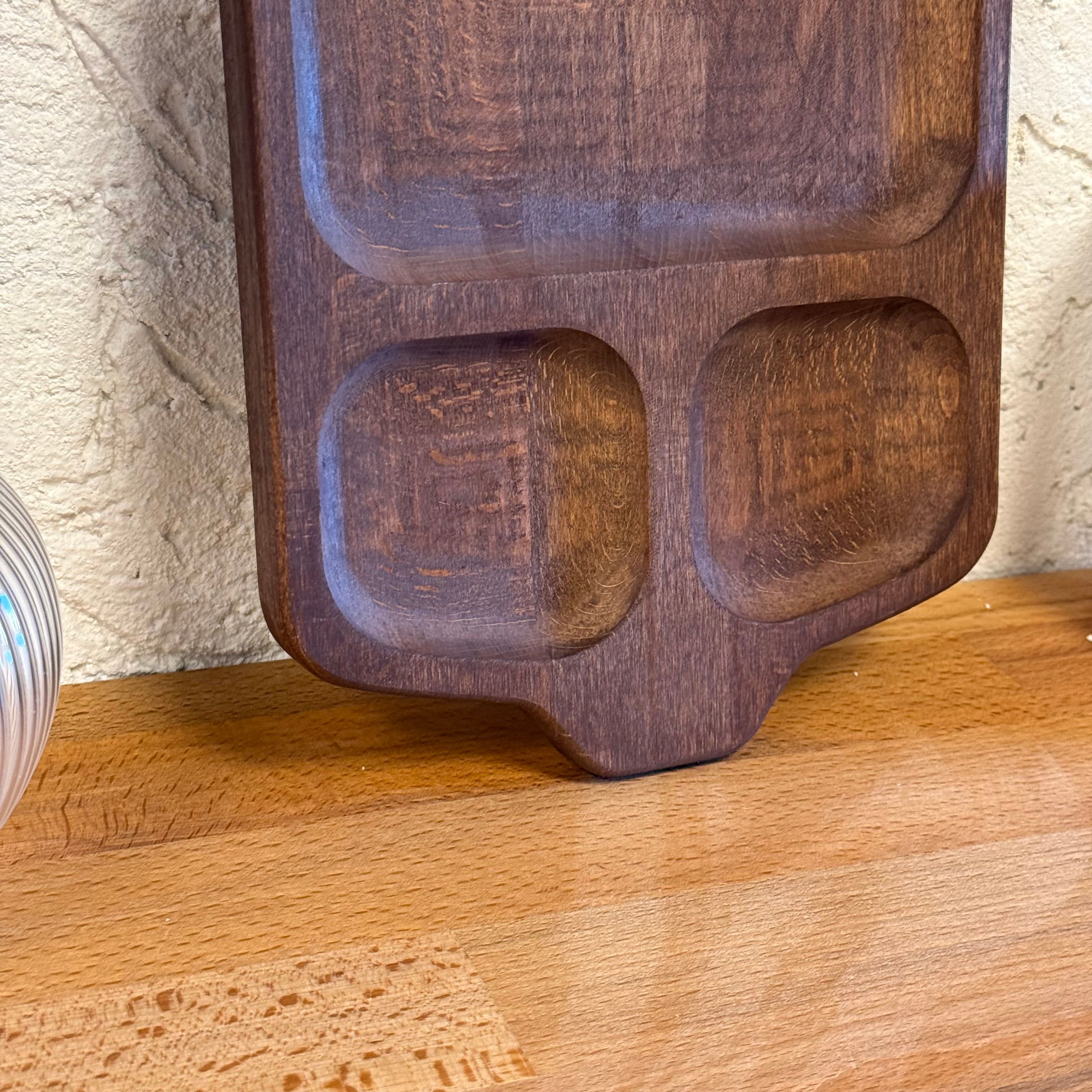 Miron Saplı Uzun Ahşap Sunum Tabağı 38 x 20 cm 