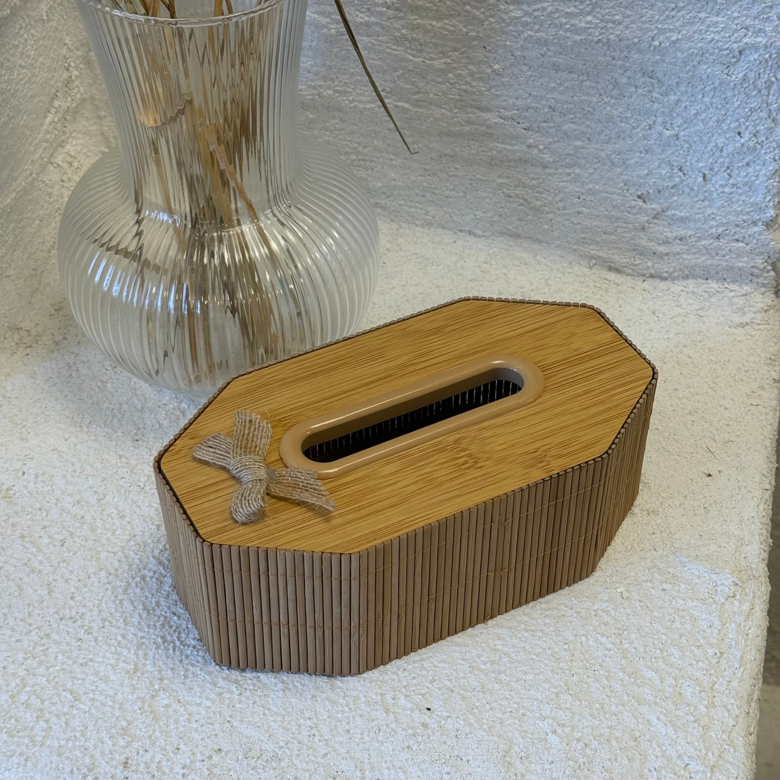 Amison Bambu Sekizgen Peçetelik 22x12x7,5 cm 