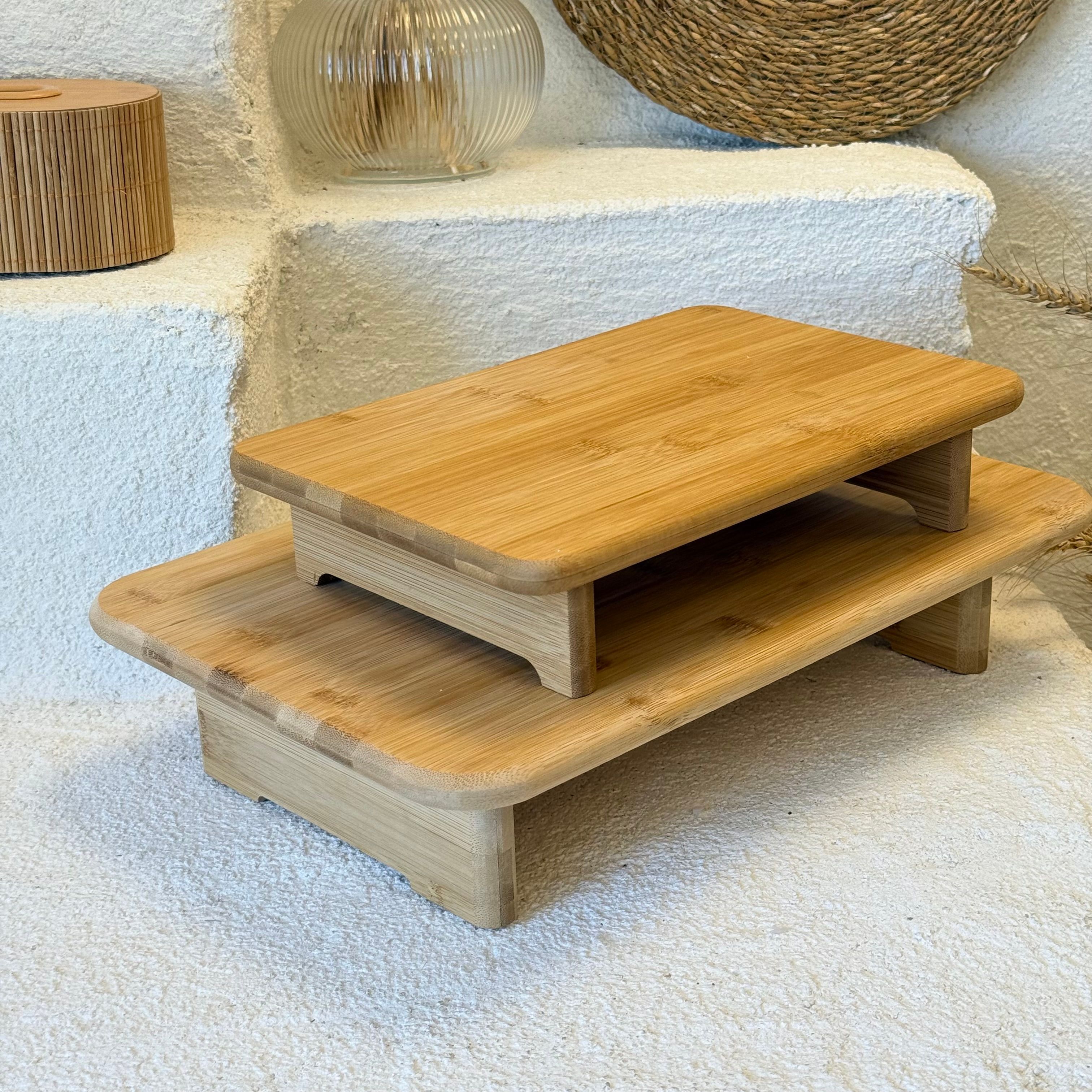 Wardy Bambu Dikdörtgen Ayaklı İki Boy Hamur Açma Aparatı 40x20 cm, 30x20 cm  
