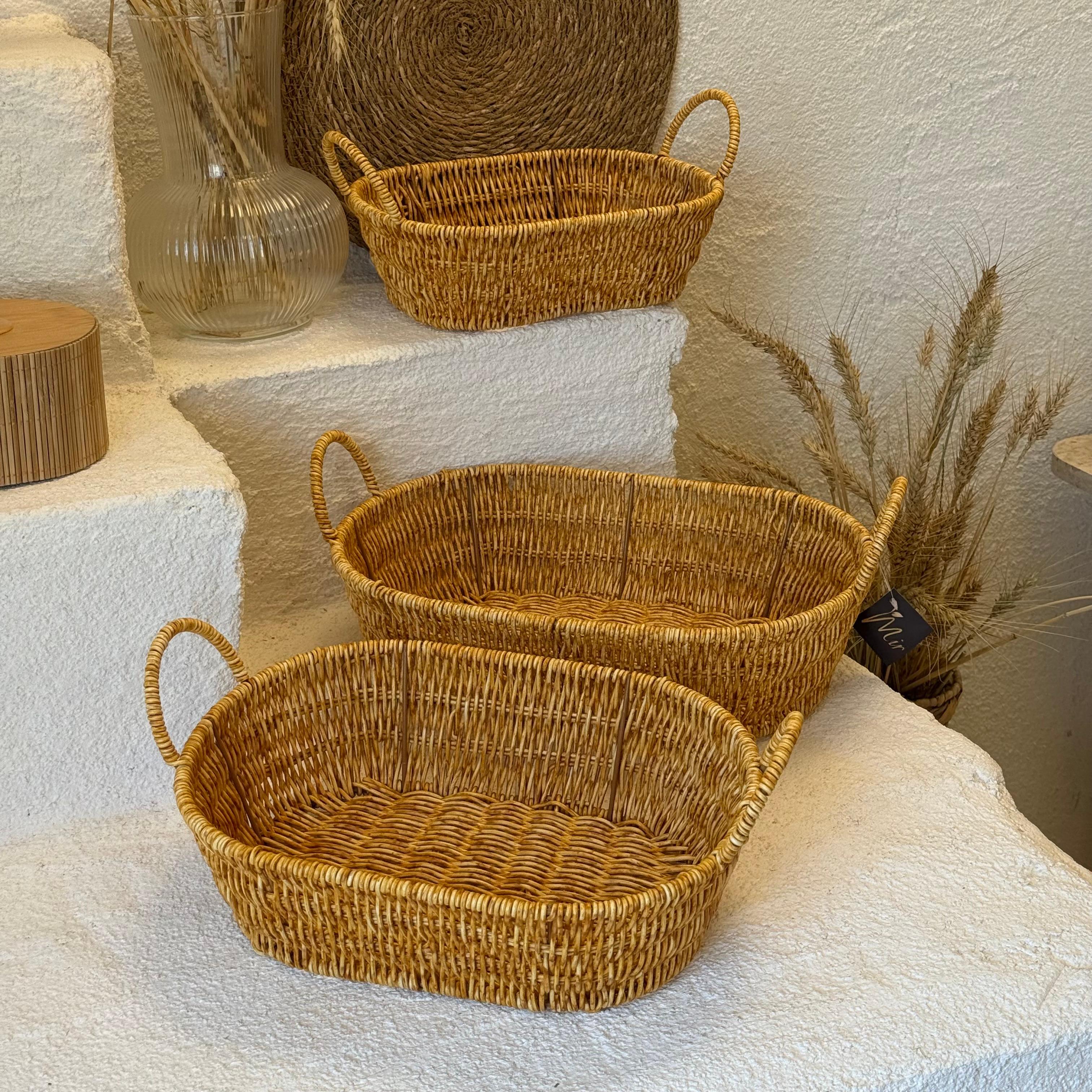 Mir Oval Rattan 3 Boy Sepet Seti 