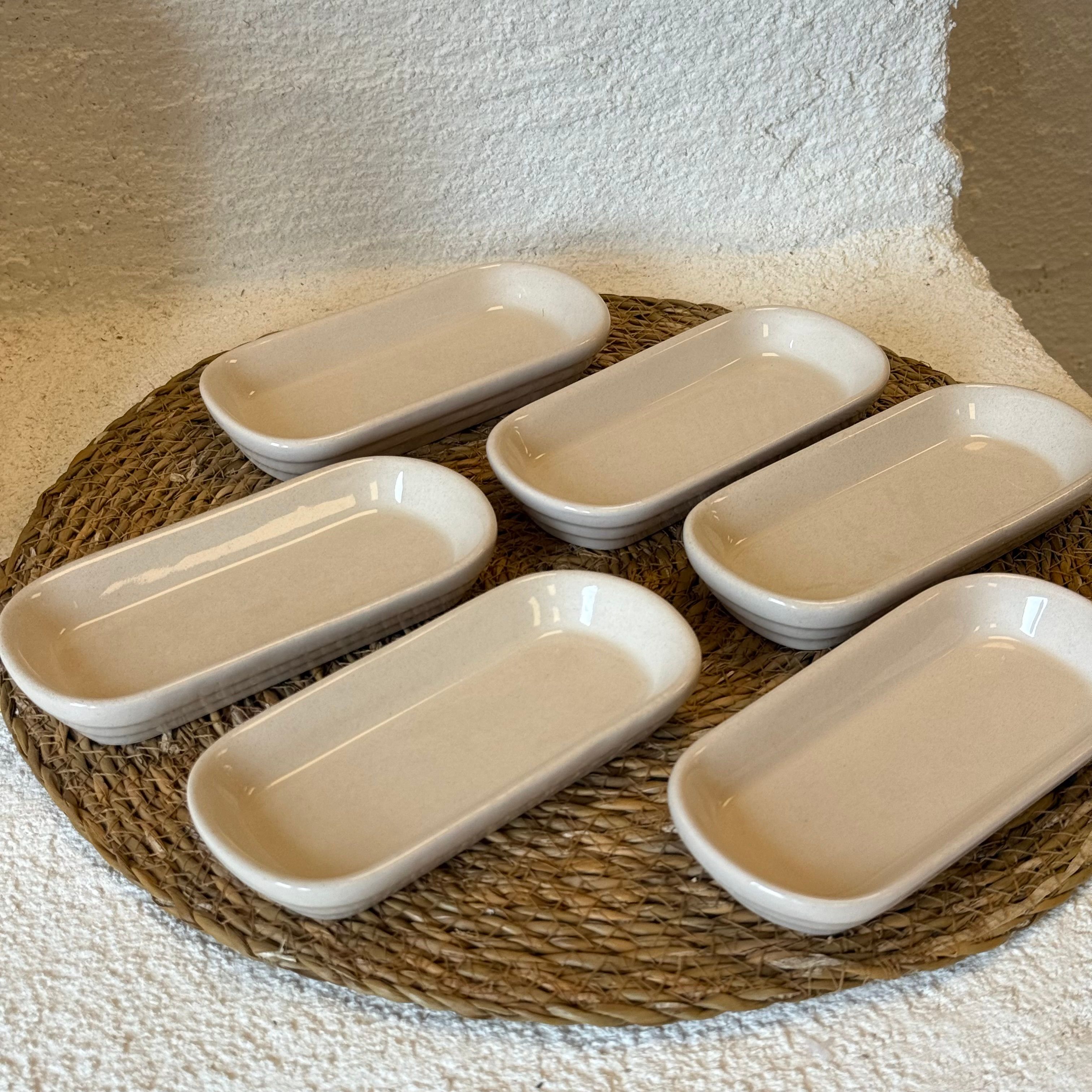 Buemos Oval Seramik Kahvaltılık 6 Adet 15x7 cm