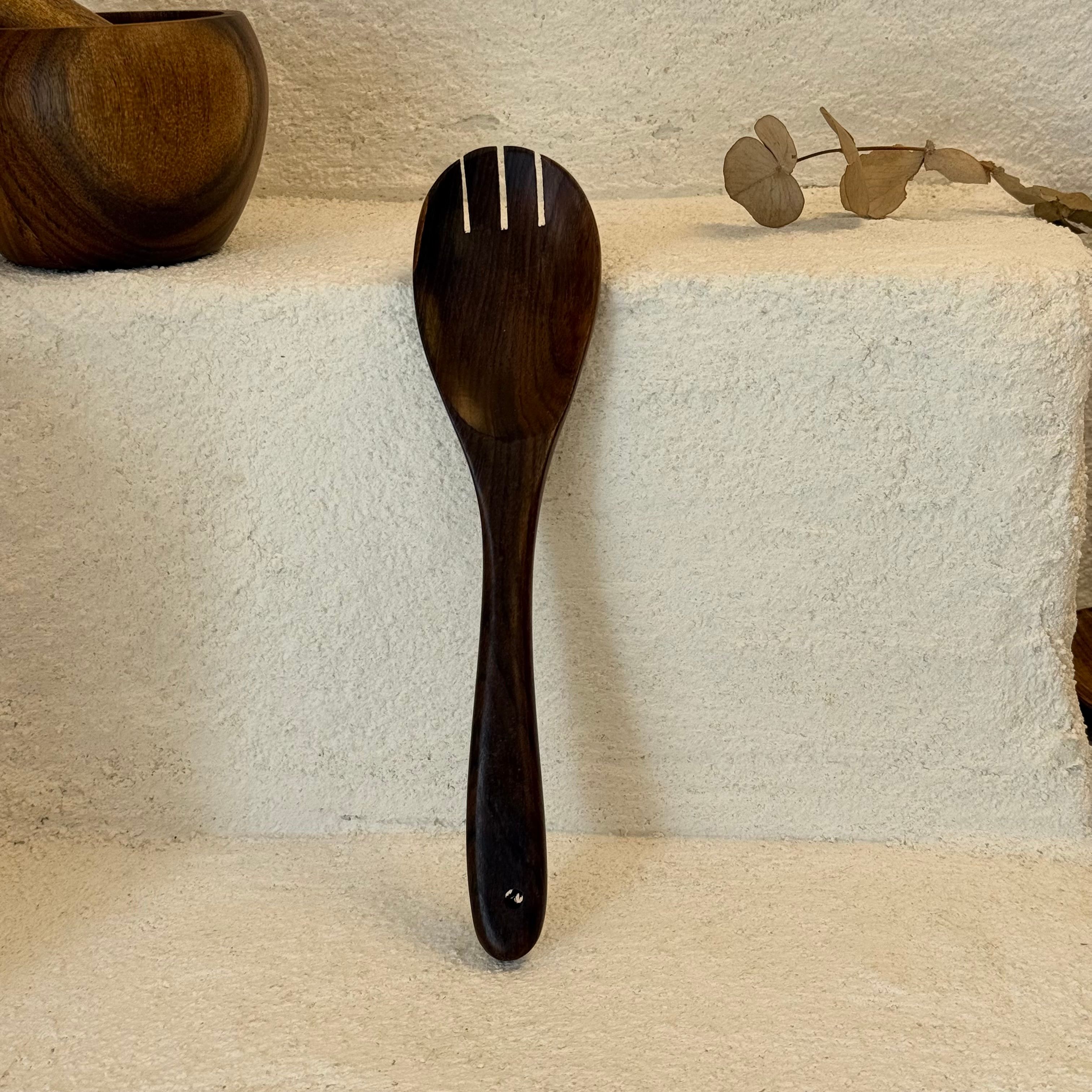 Akasya Ağacı Çizgili Kaşık 26,5 cm 