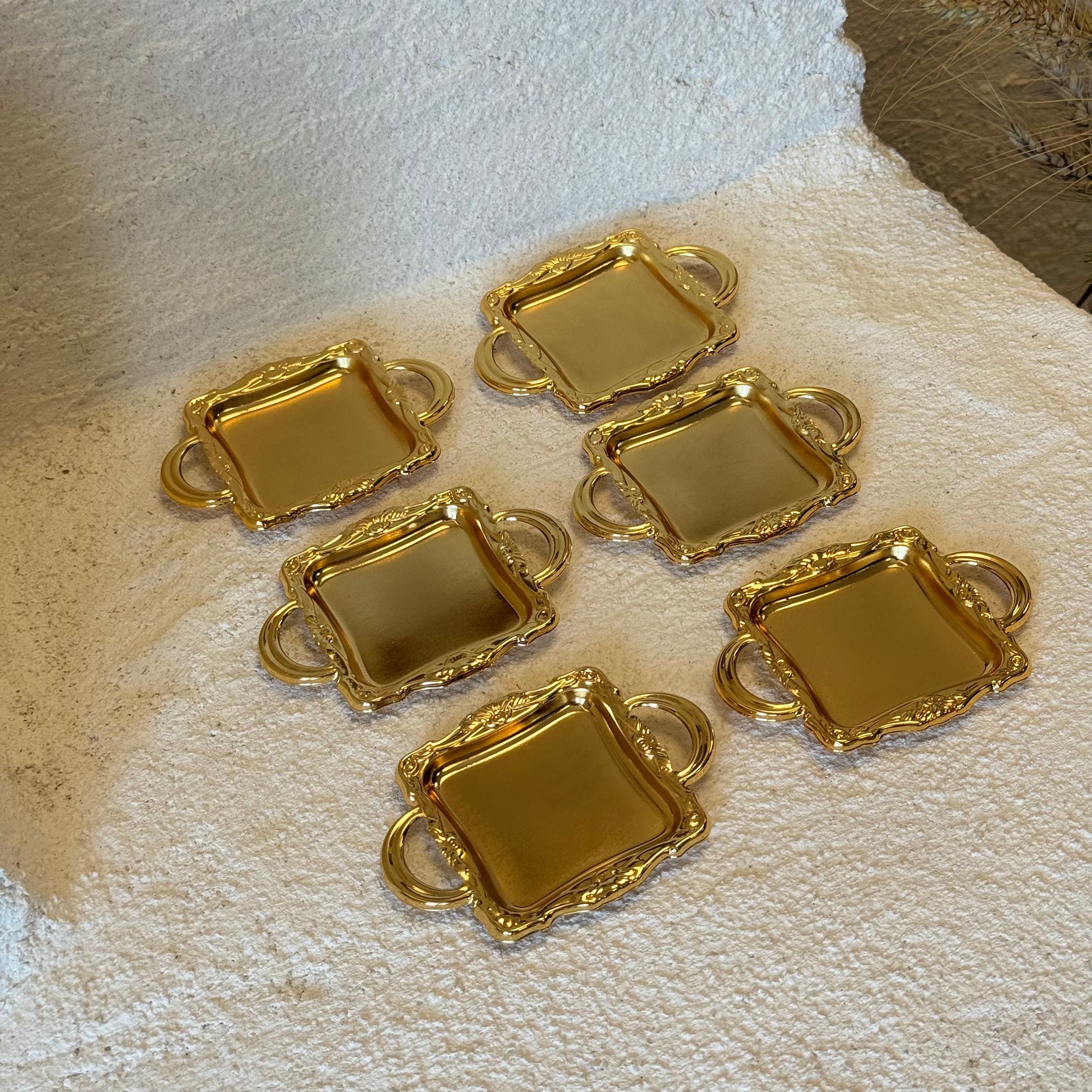 Gold 6 Lı Mini Sunumluk Seti Kare 7,5x10,5 cm 