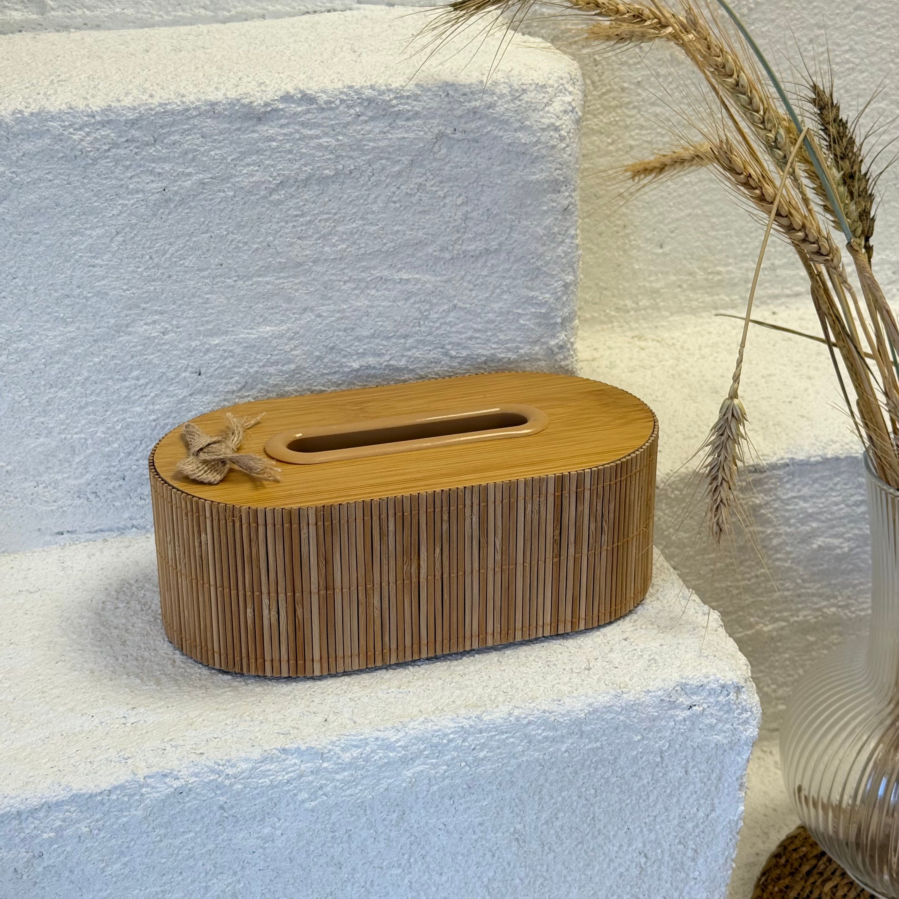 Amison Bambu Oval Peçetelik 22x17x7,5 cm 