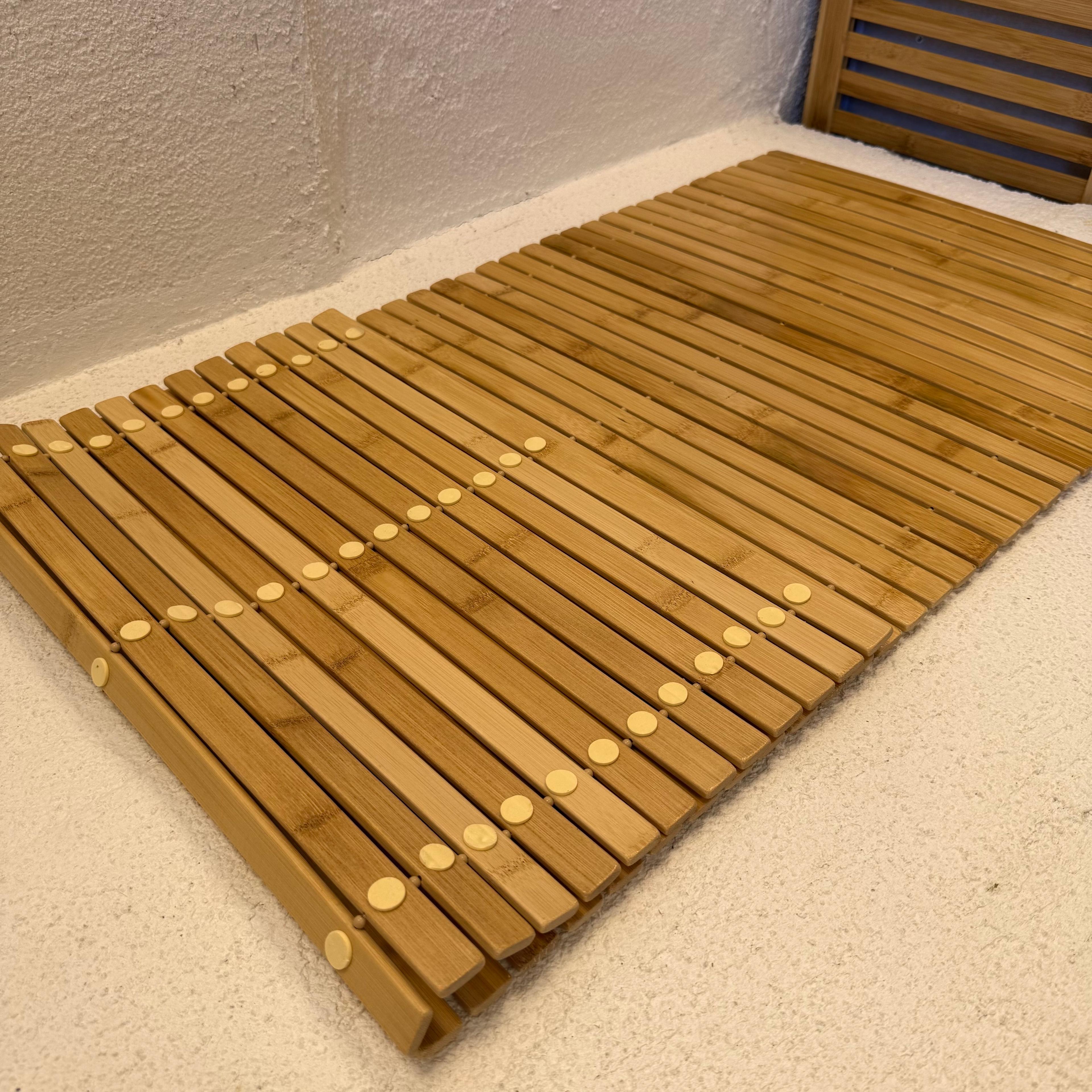 Bambu Mat Kaydırmaz Taban Büyük Boy 120x50 cm 