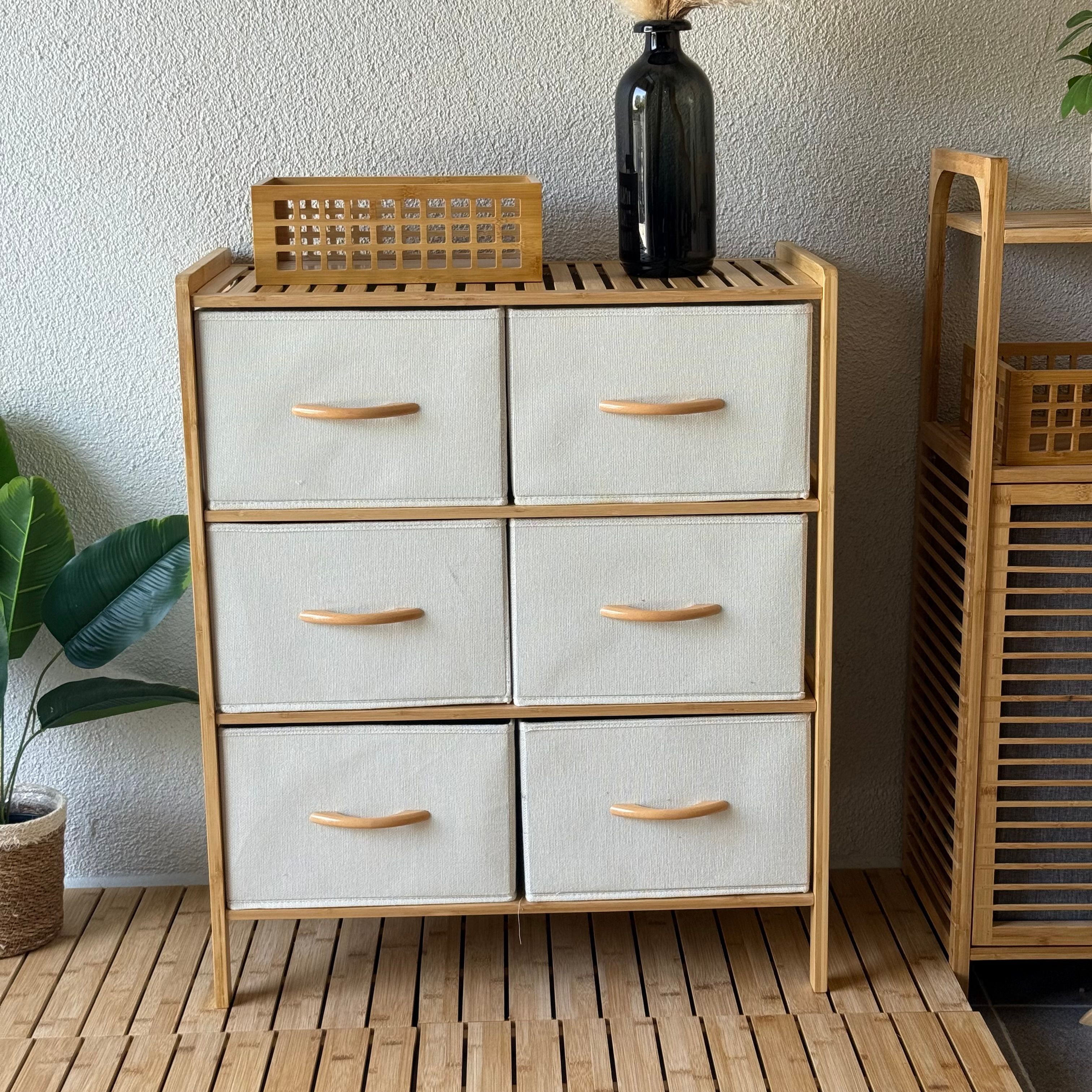 Rima Bez Çekmeçeli Bambu Raf 78,5x35x66 cm (model:9196)