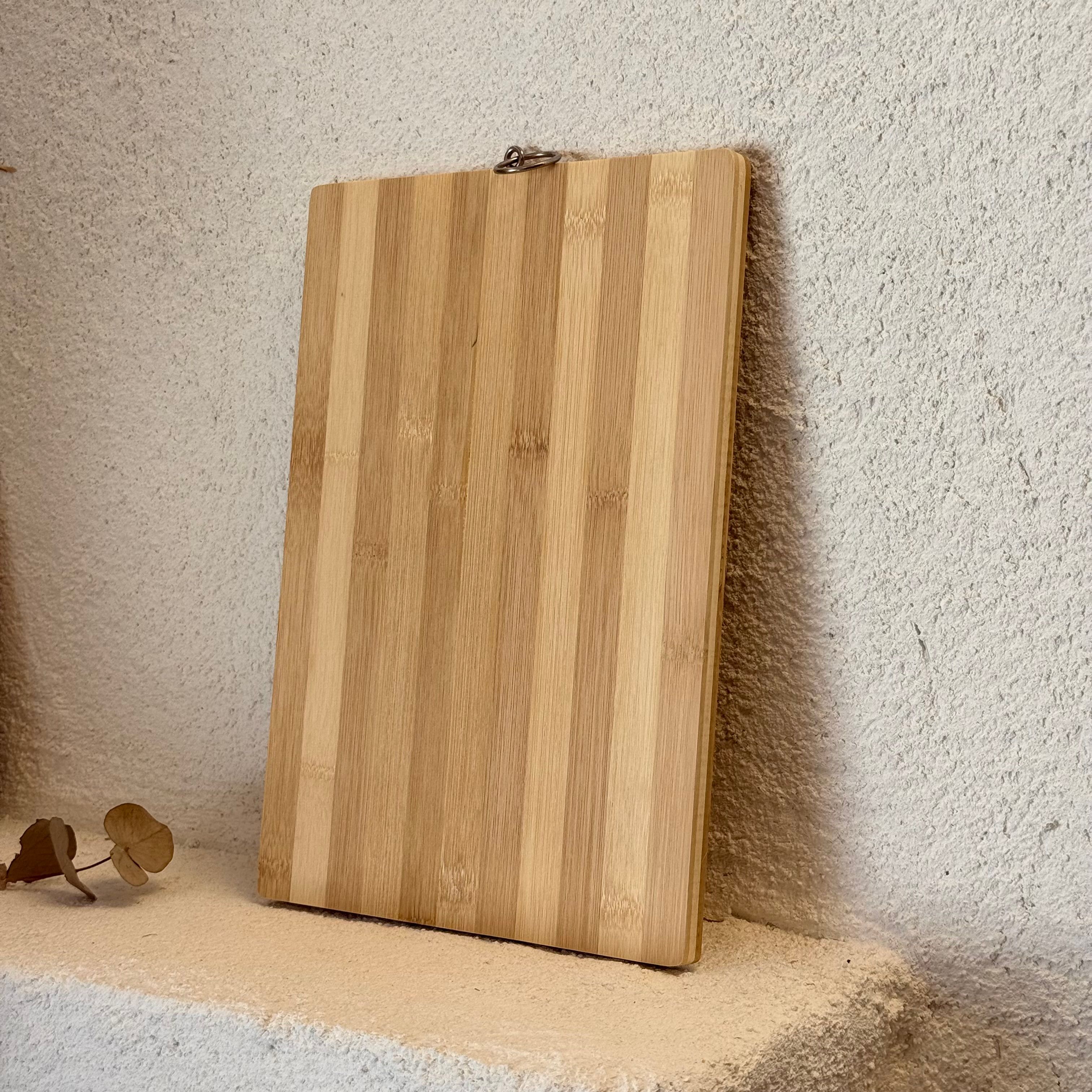 Sabia Bambu Çizgili Kesme Panosu Büyük Boy 32x22 cm 