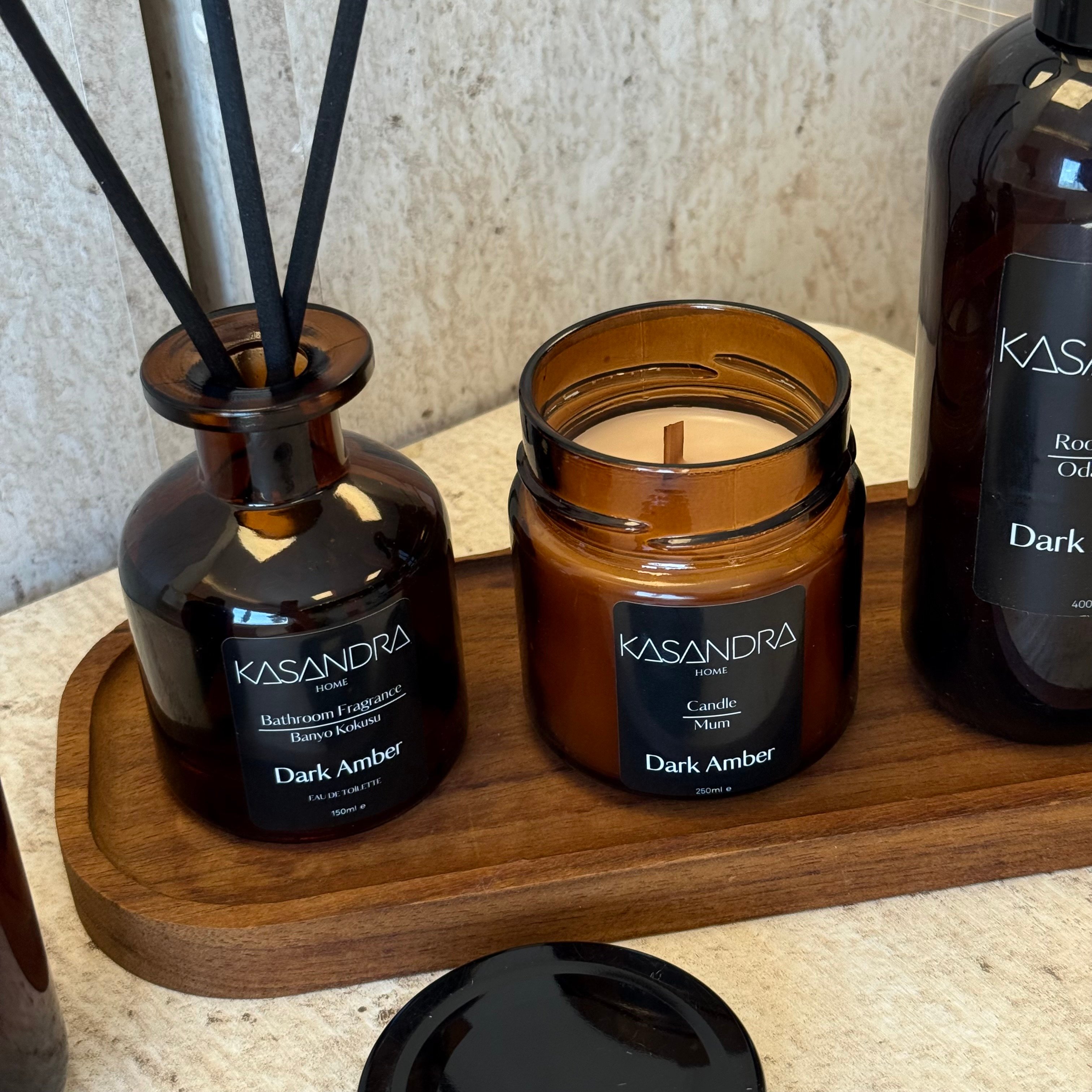 Kasandra Home Pinterest Banyo Set 5 Parça Dark Amber Kokulu (SİYAH)