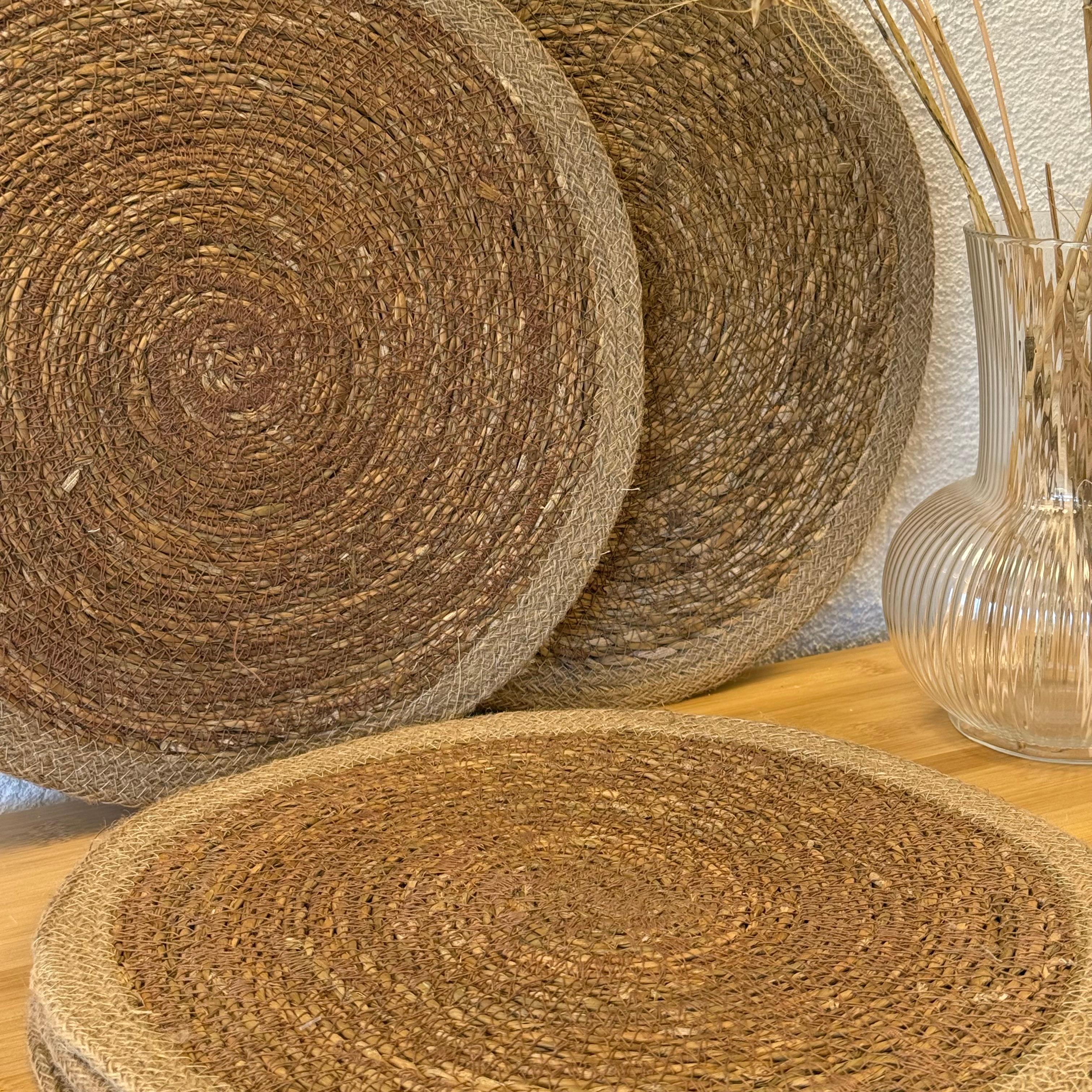 Hasır Amerikan Servisi Naturel 6 Adet 35 cm 
