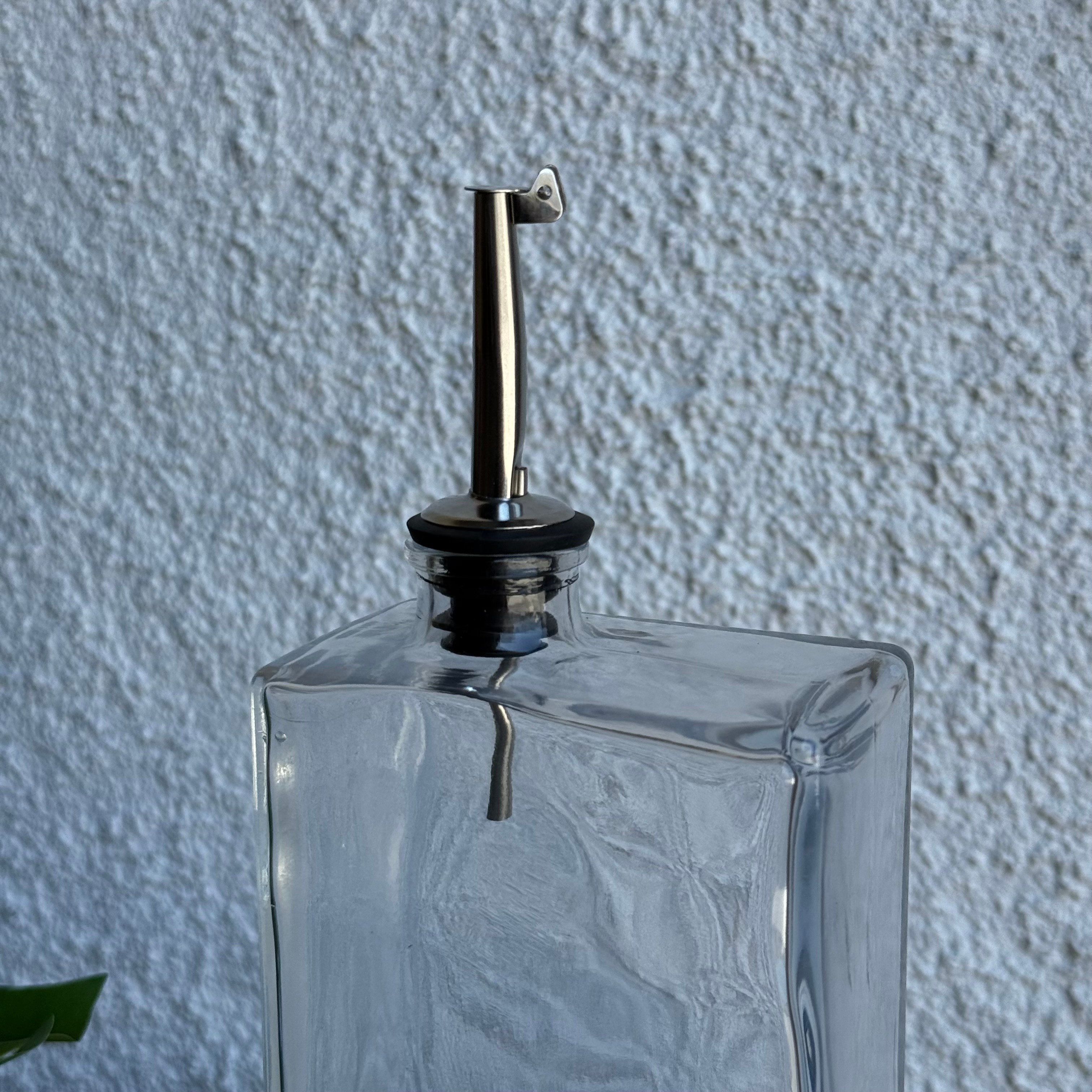 Barotti Dikdörtgen Cam Yağdanlık 750 ML Gümüş 
