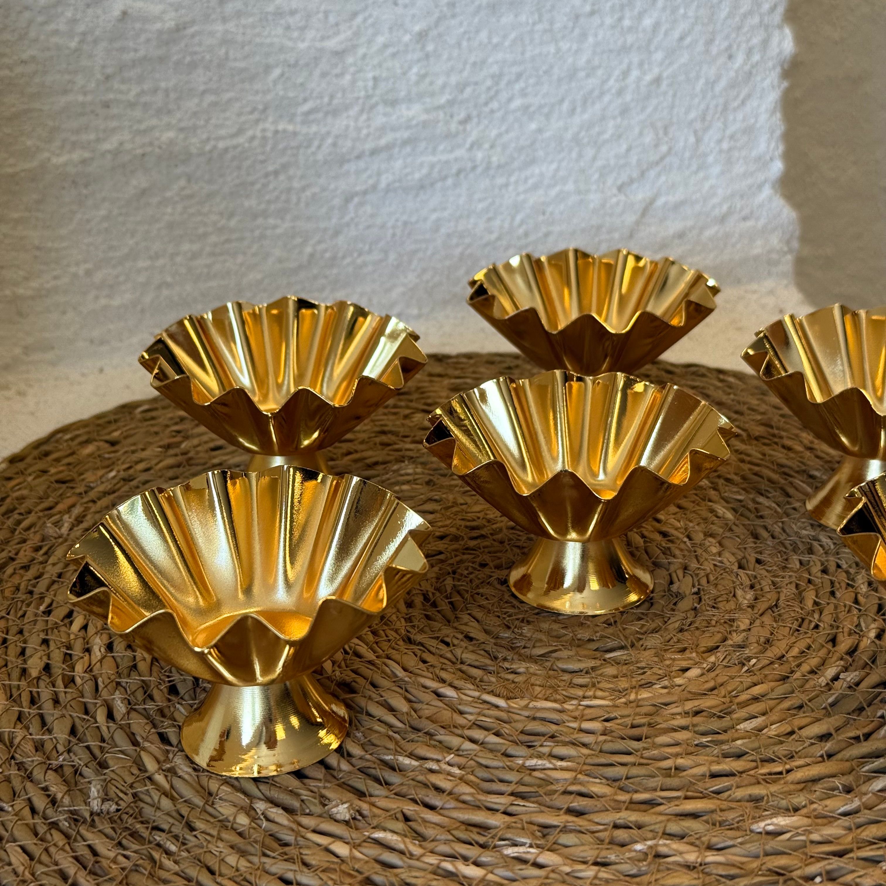 Mira Ayaklı Metal Gold Sunumluk 6 Adet 