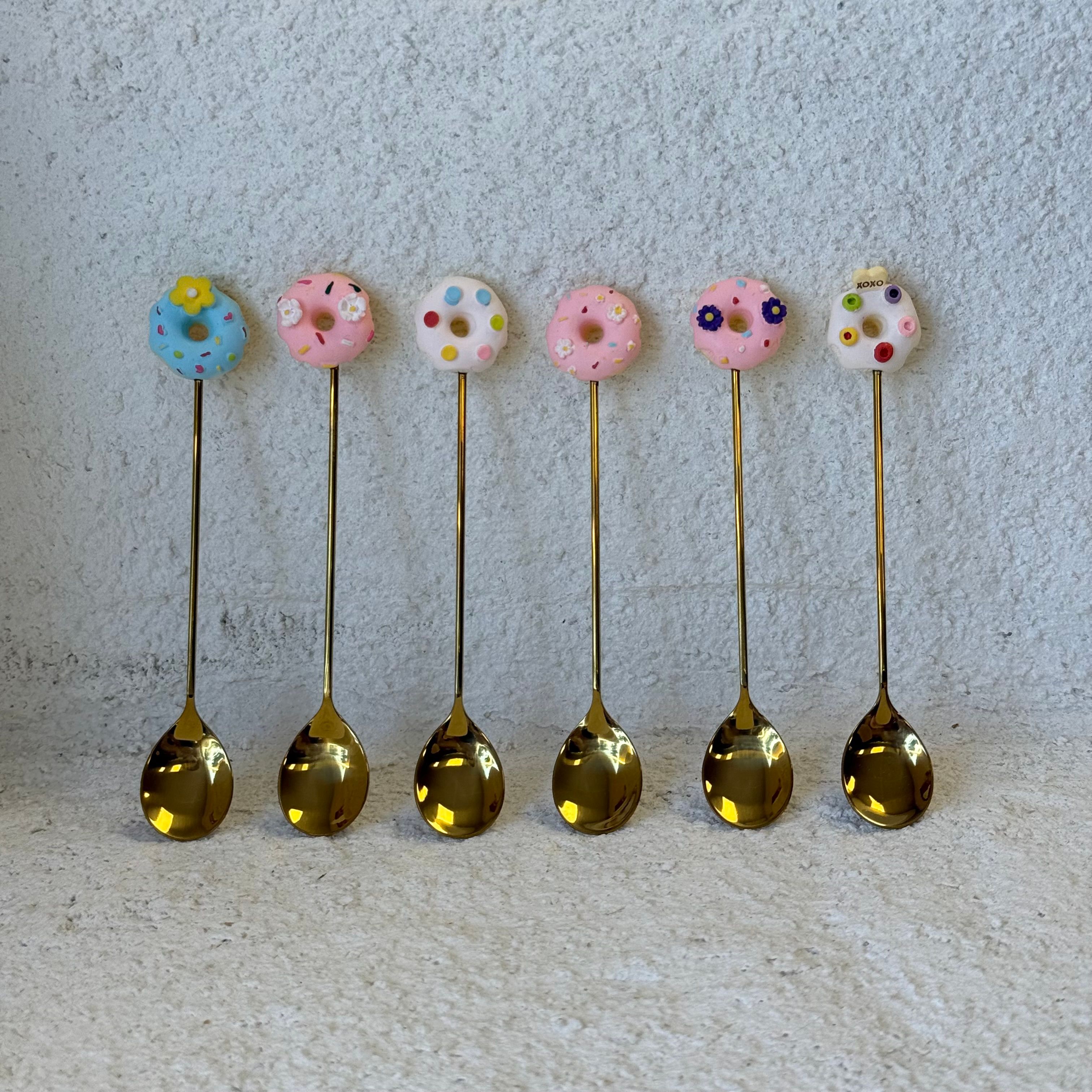 XoXo 6 Lı Tatlı Kaşık Seti Gold 14 cm