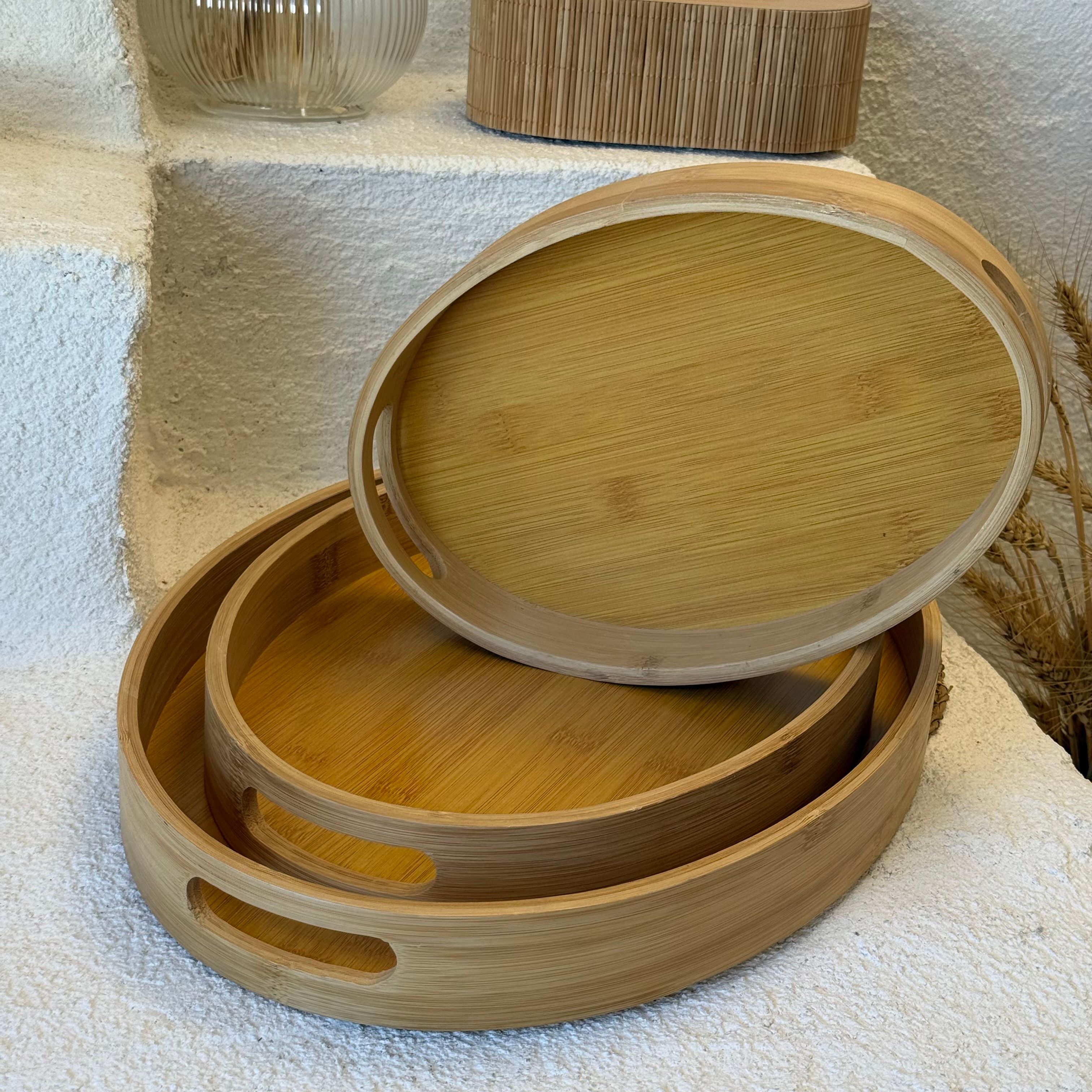 Lavin 3 Boy Bambu Tepsi Set 