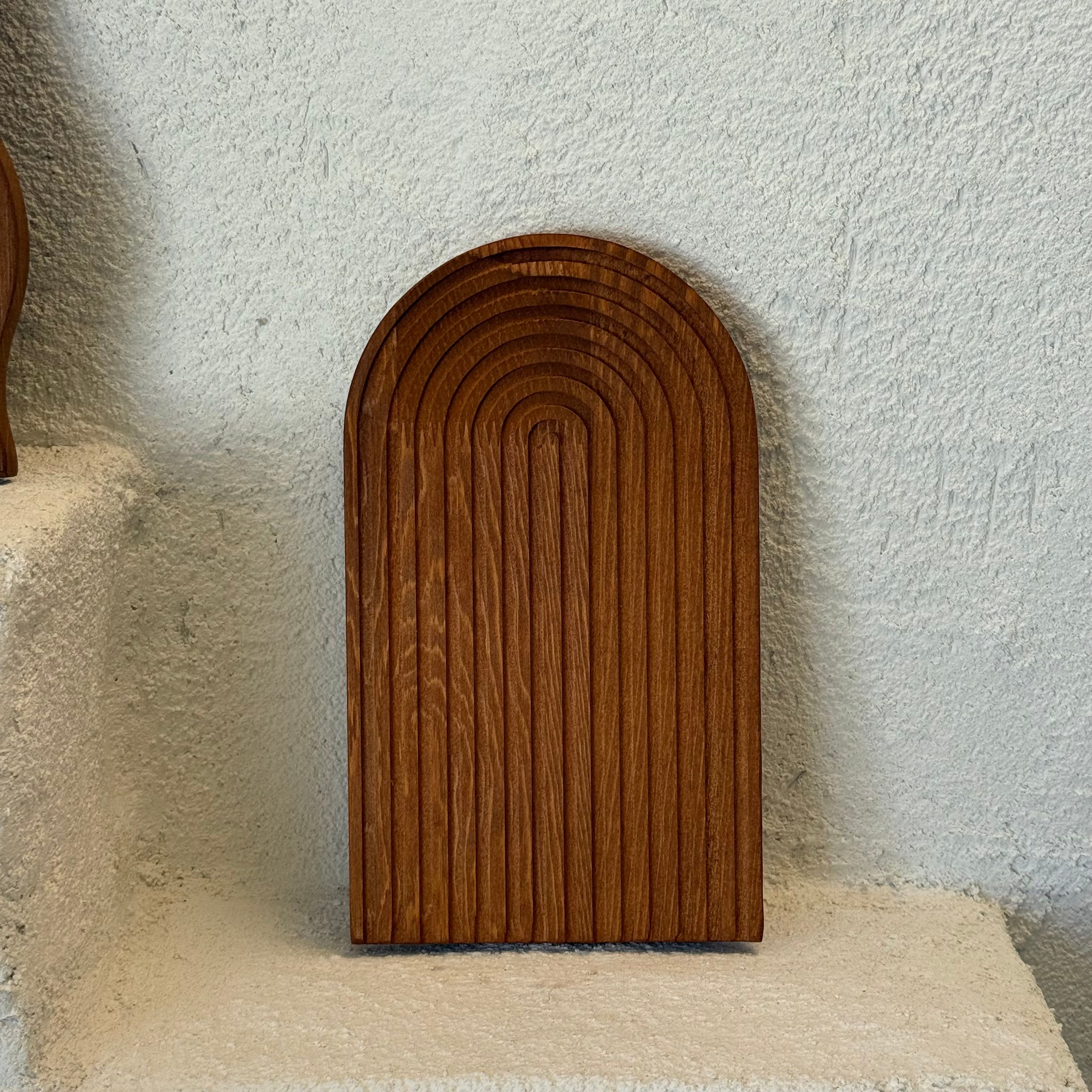 İskandinav Büyük Boy Gökküşağı Ahşap Dekoratif Sunumluk  30x17,5 cm 