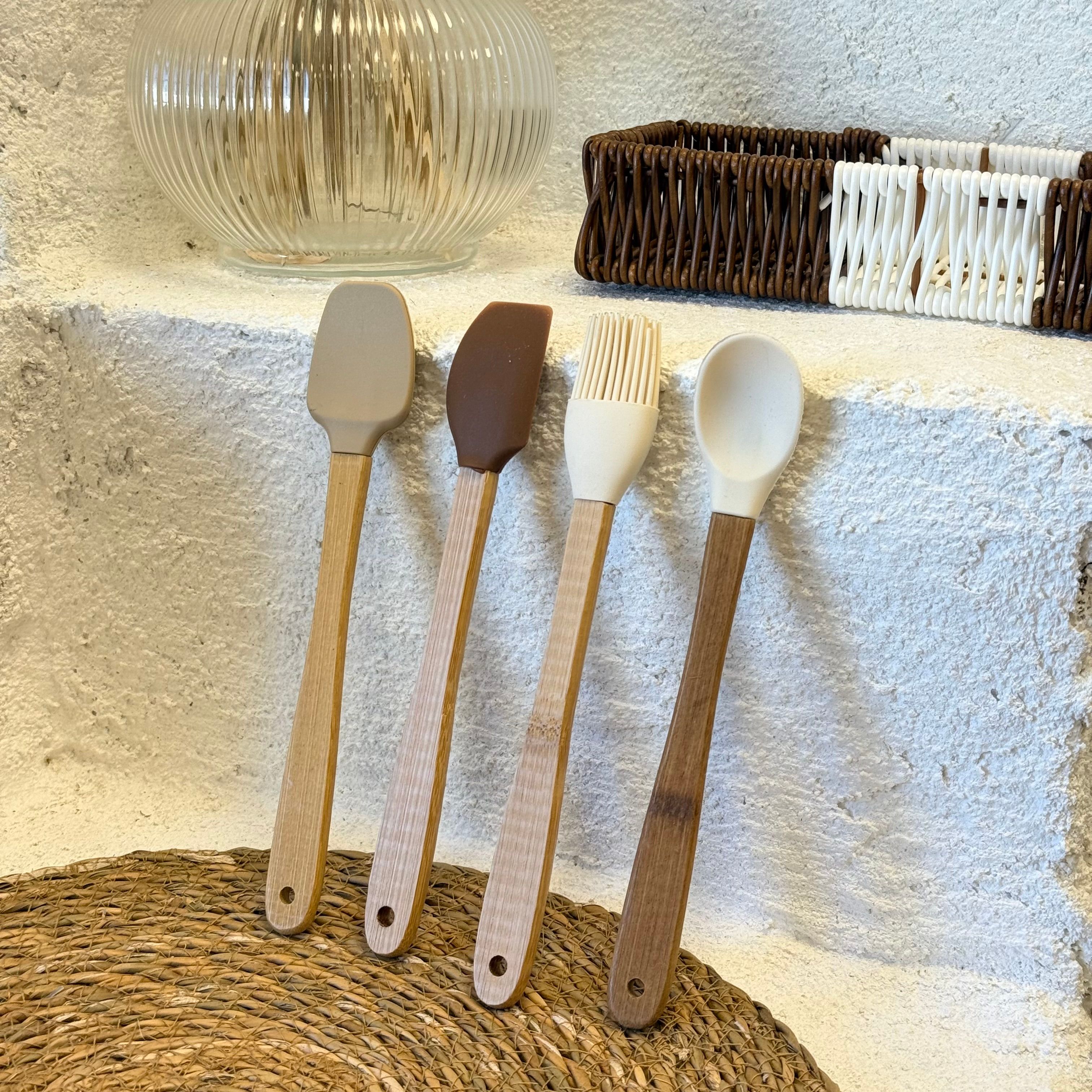 Pinterest 4 Lü Silikon Kaşık Seti