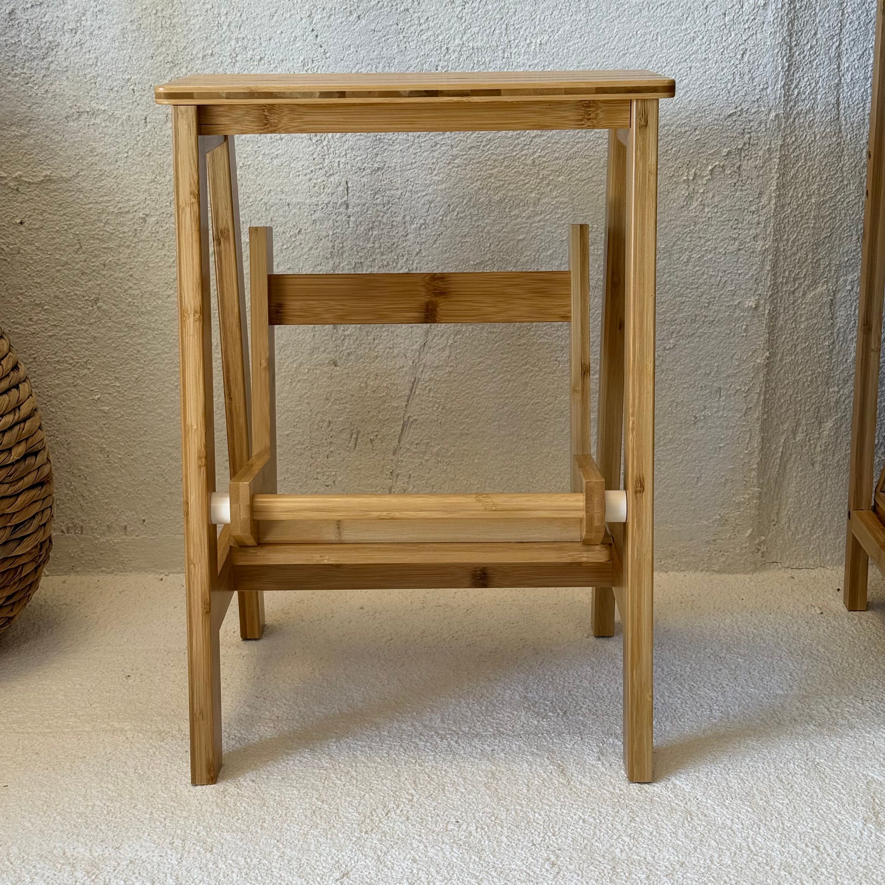 İKAE Bambu Mutfak Banyo Merdiveni (A Kalite) 53x38x48 cm 