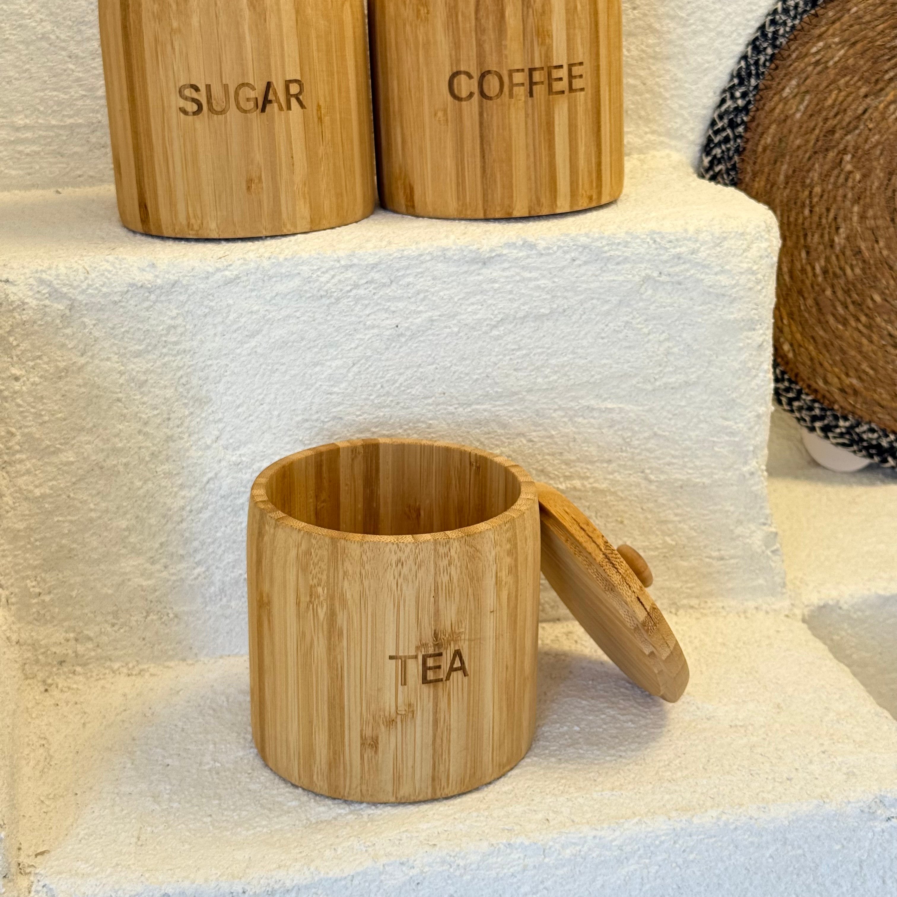 Bambu Tombul Kavanoz Baharatlık Seti 