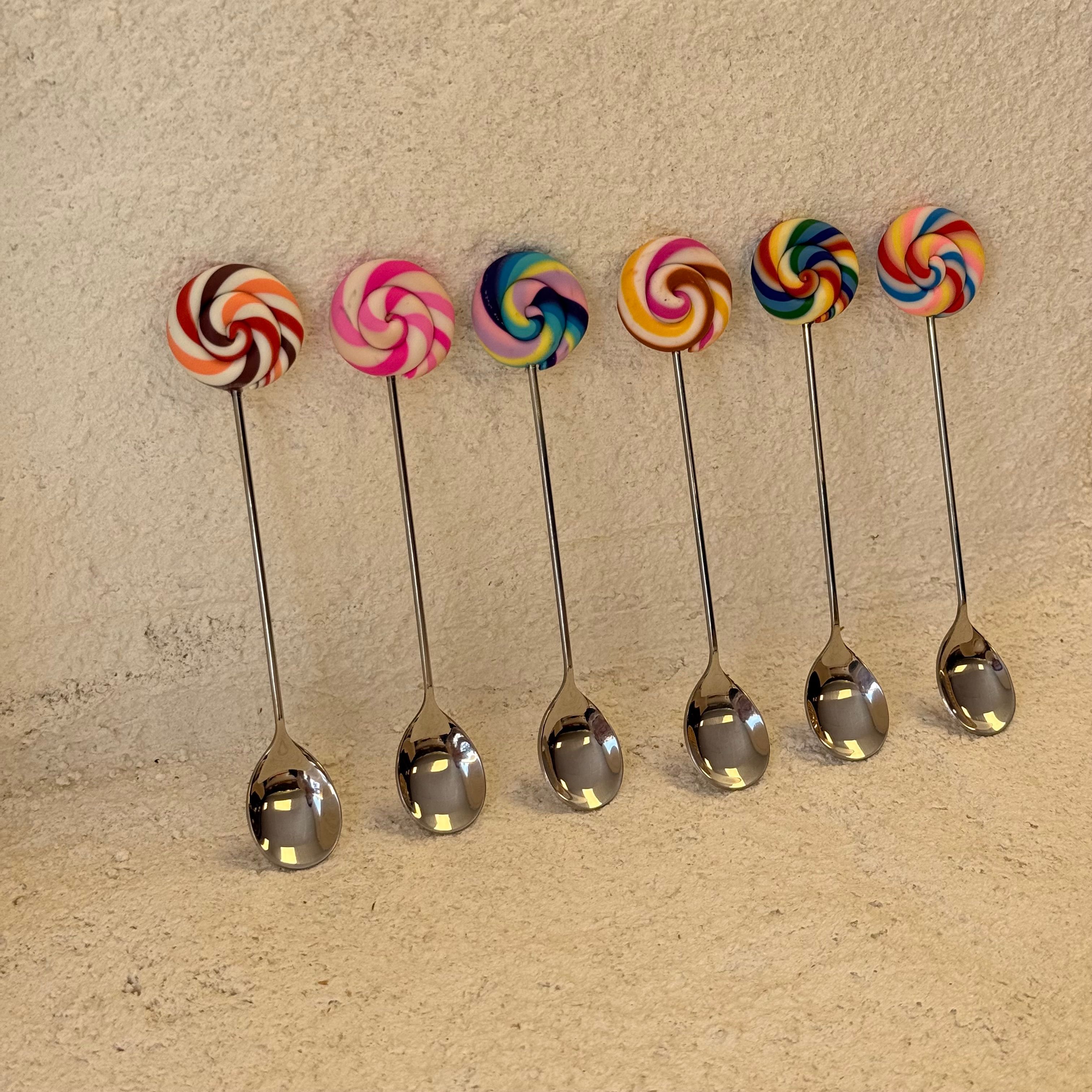Rainbow 6 Lı Tatlı Kaşık Seti Gümüş 14 cm