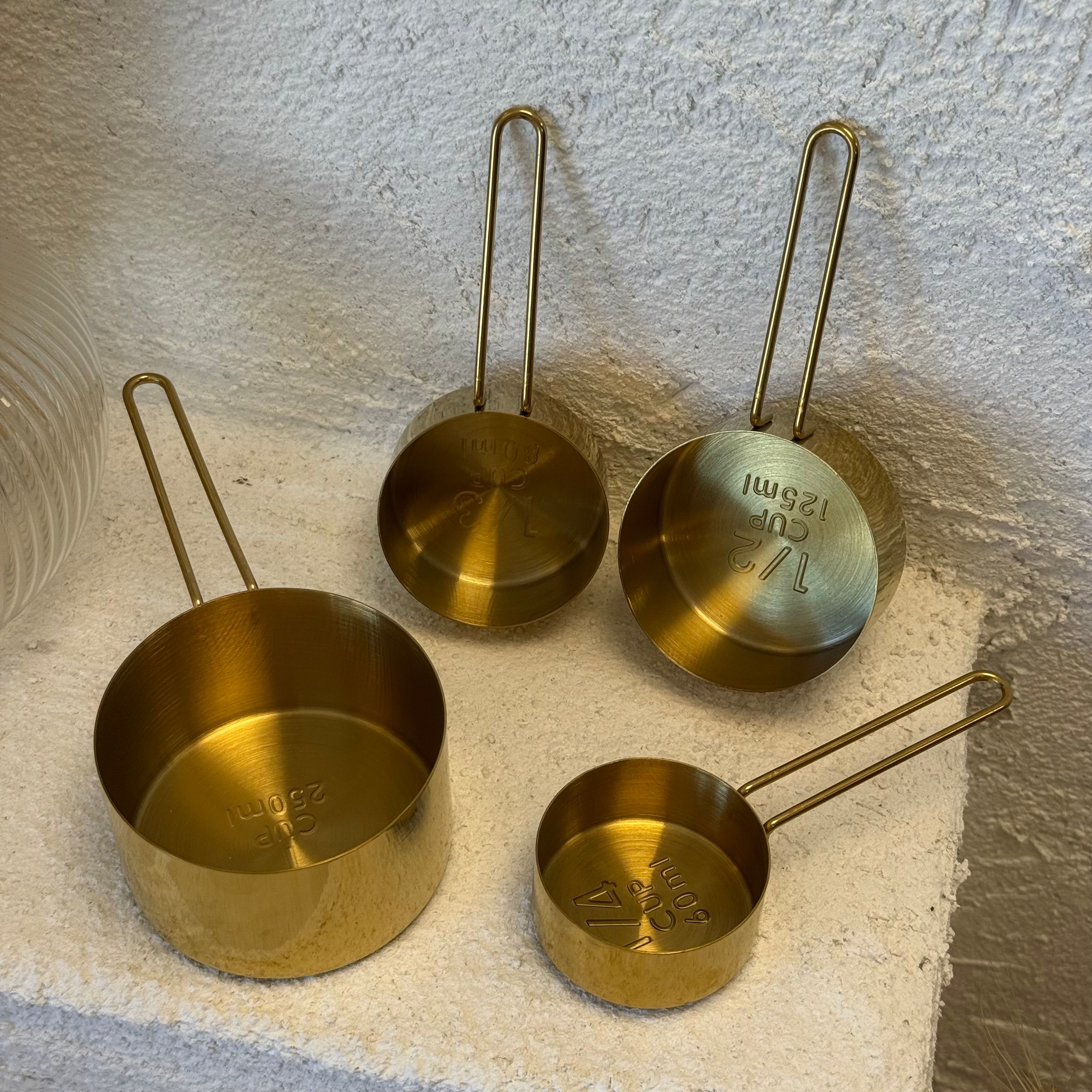 Barotti Çelik 4'Lü Gold Ölçü Kaşığı Büyük Boy 