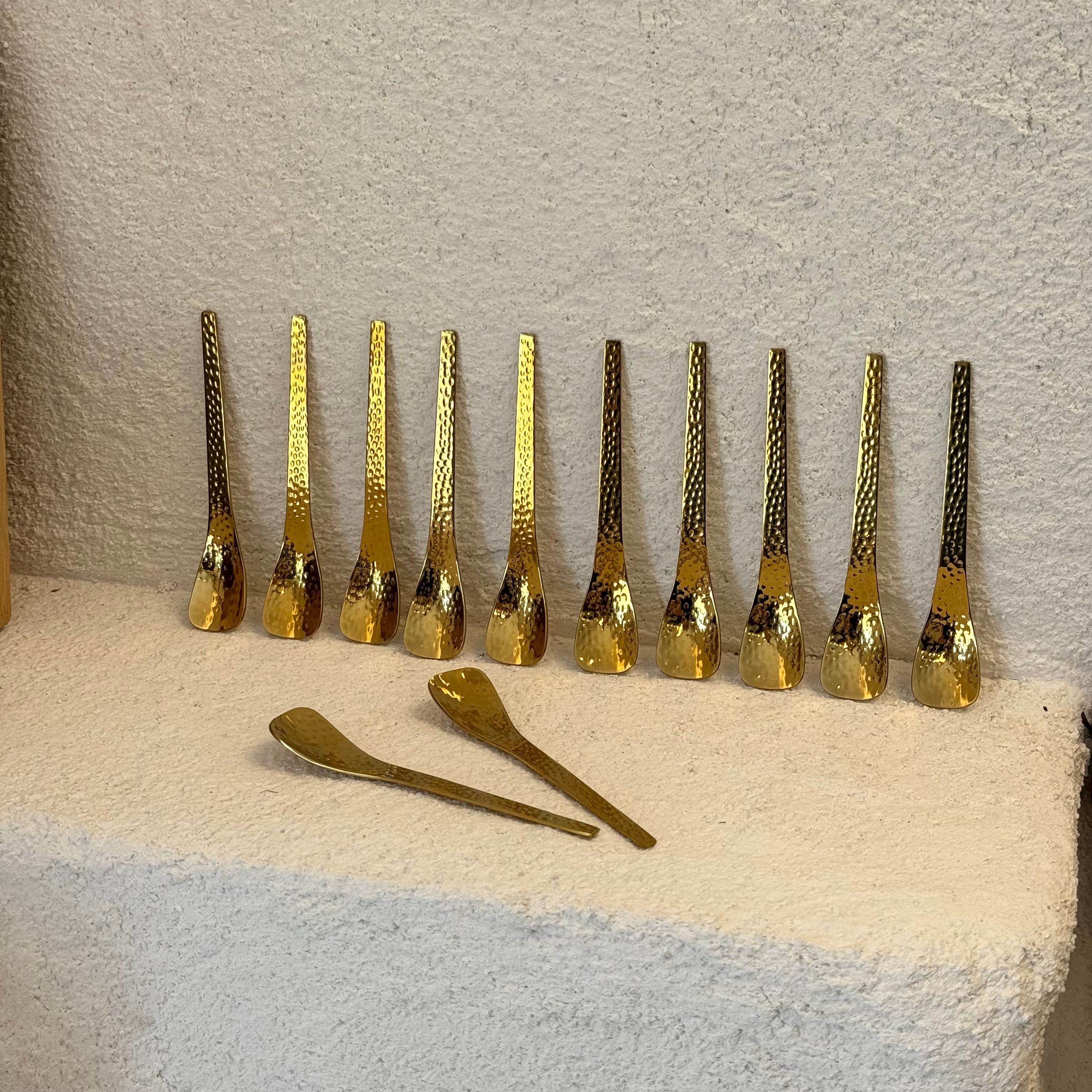 Evanev 12 Adet Ultra Lüks Tatlı Kaşığı Seti Gold 