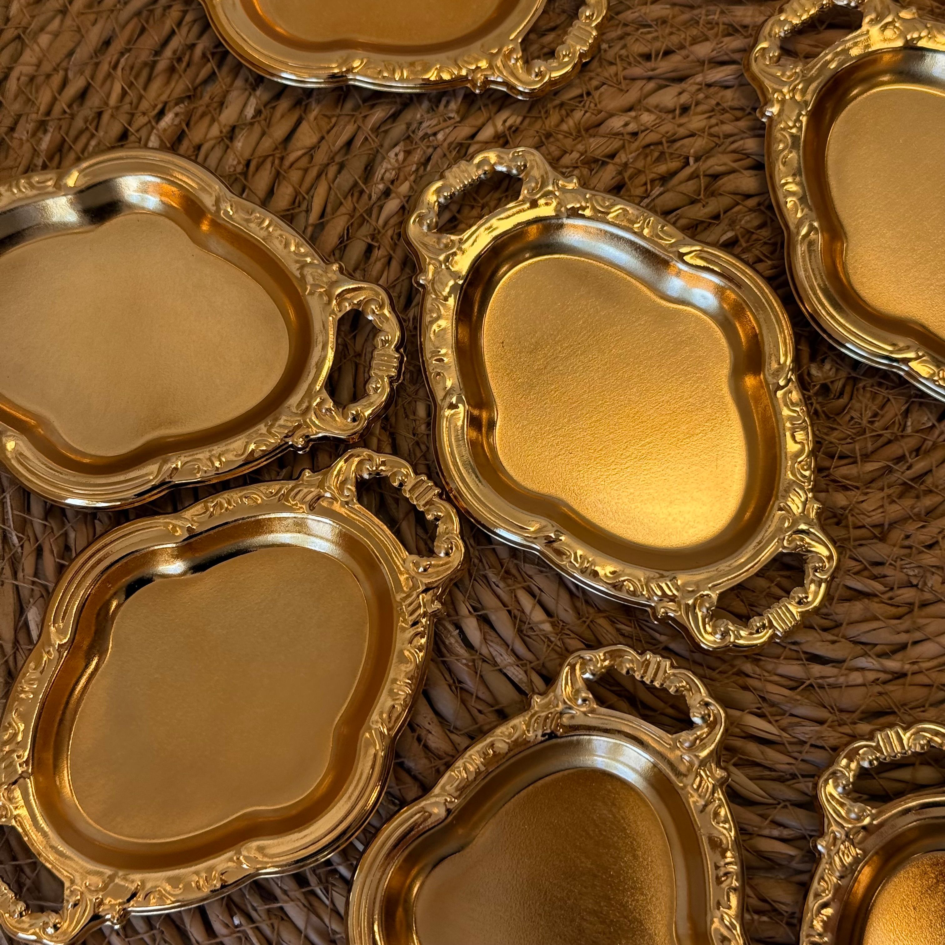 Mini Oval 12 Adet Sunumluk Gold 