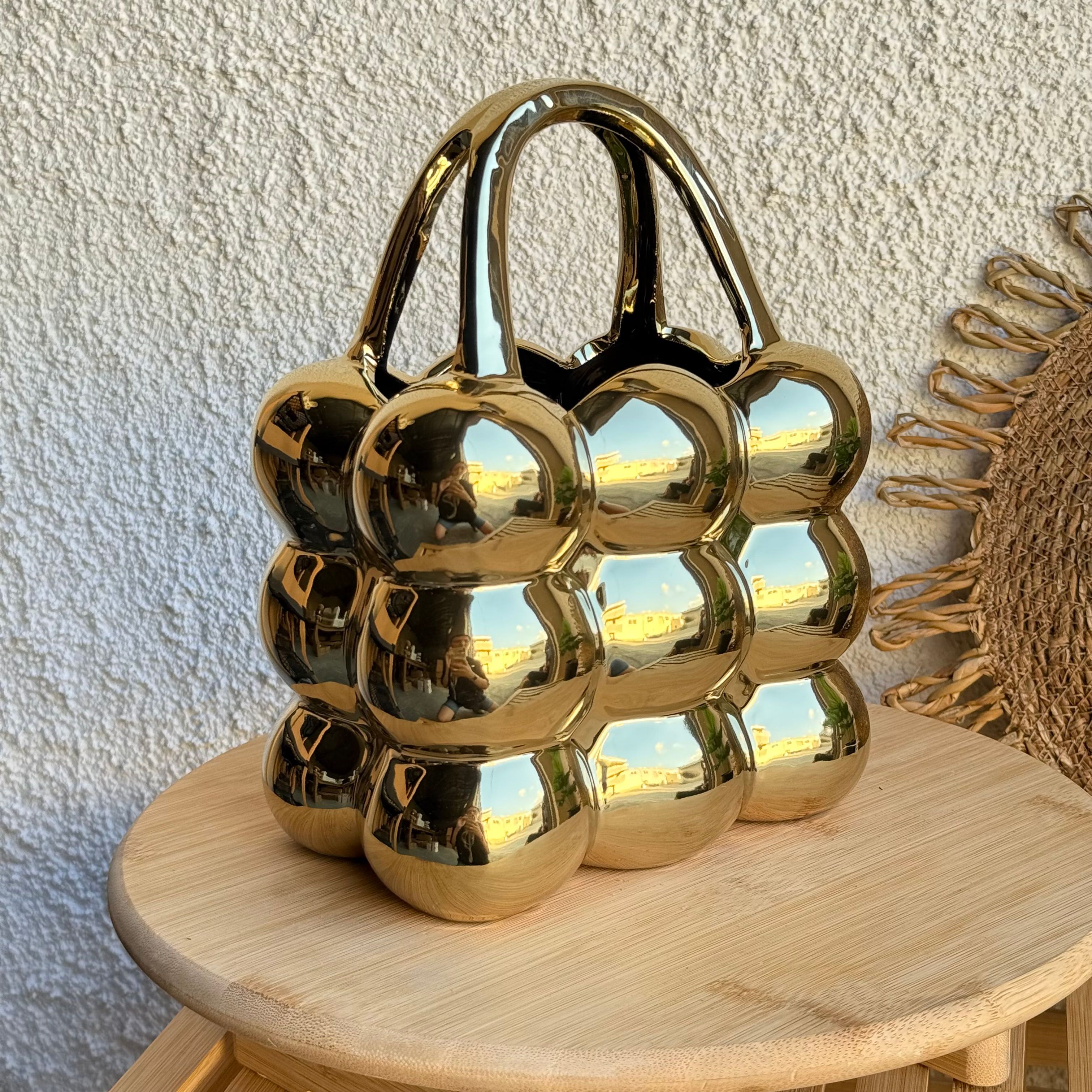 Bead Çanta Vazo Gold 