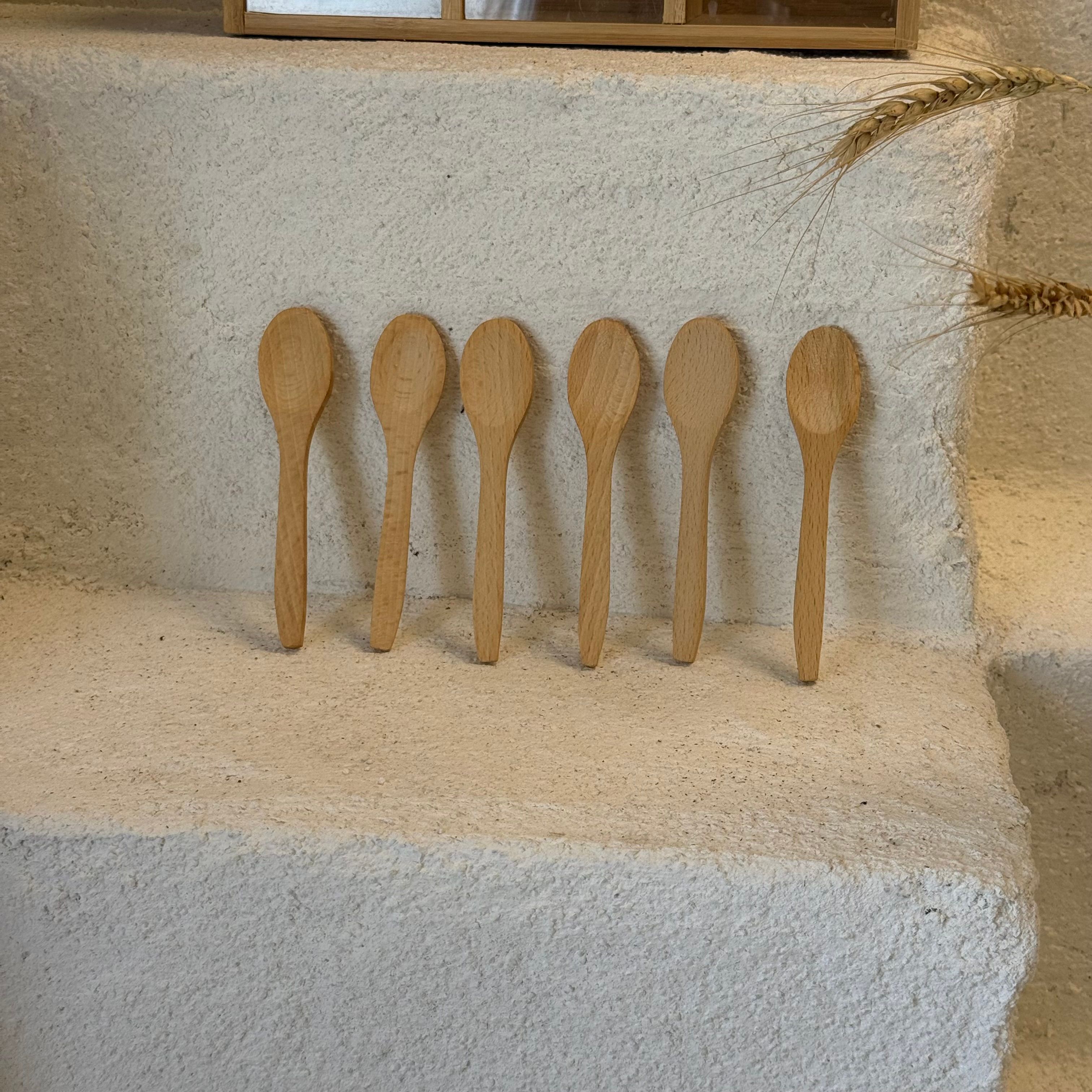 Ahşap Küçük Boy Kaşık Seti 6 adet 12,5 cm 