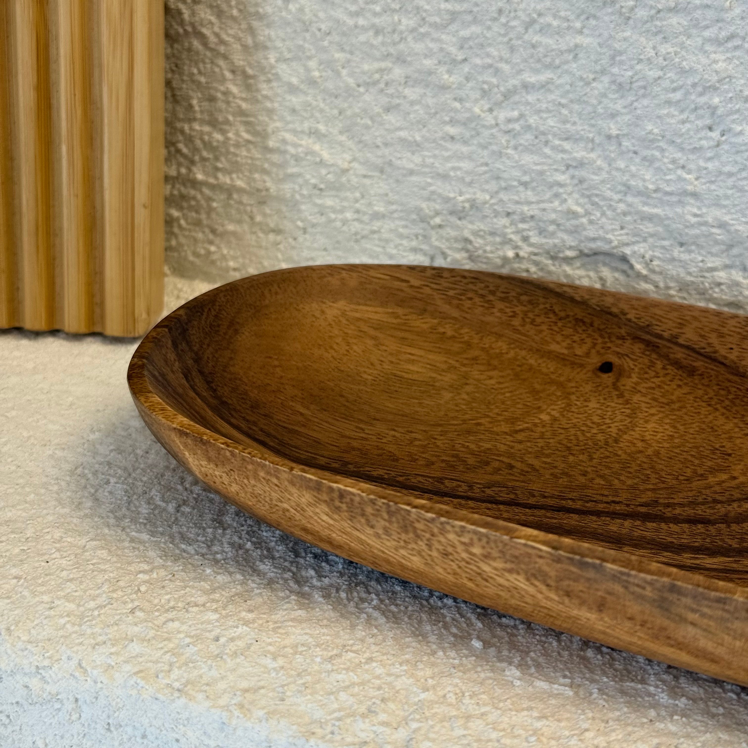 Akasya Ağacı Oval Sunumluk Küçük Boy 23,5 x 13 cm