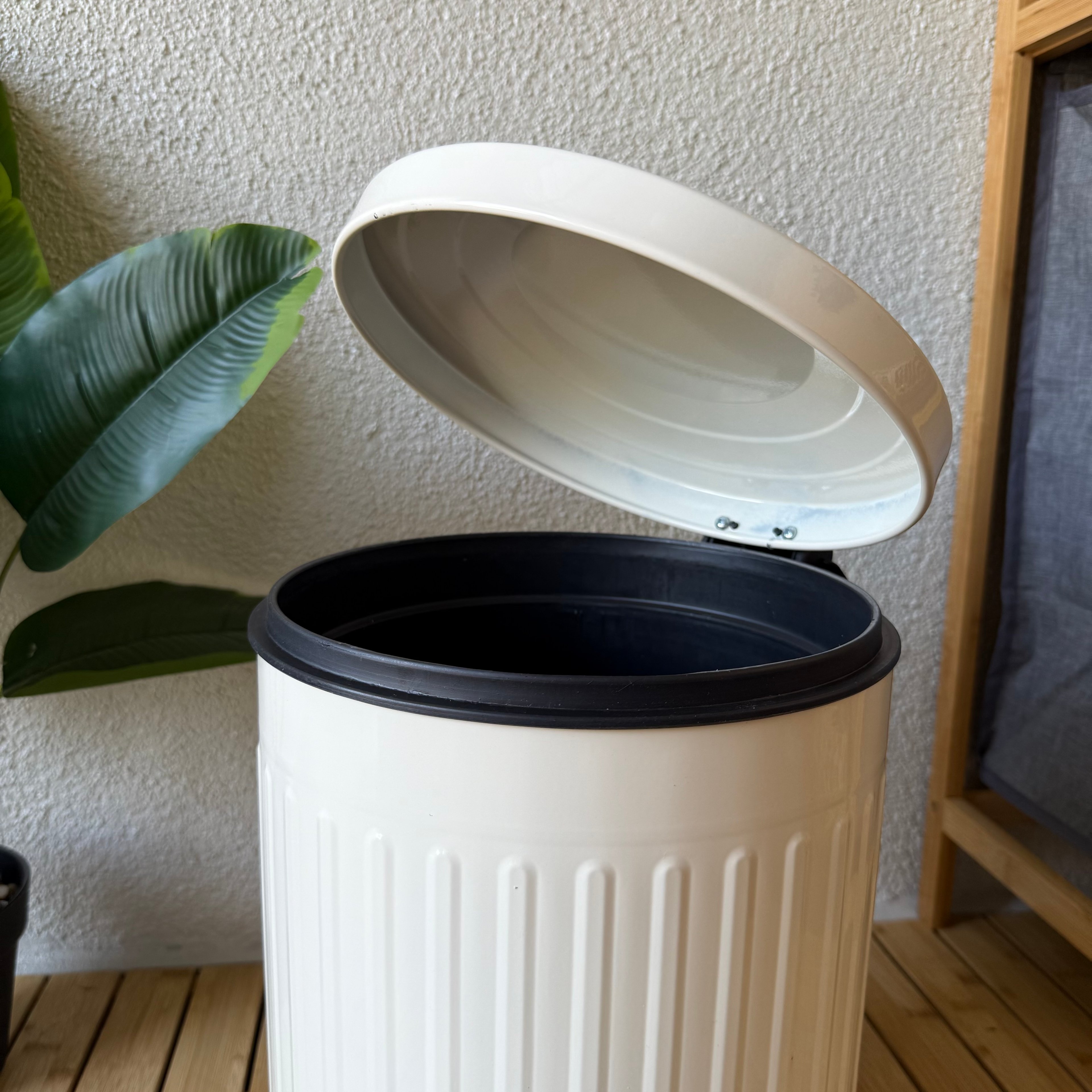 ZRA Vintage Çöp Kovası 12 Litre Krem 