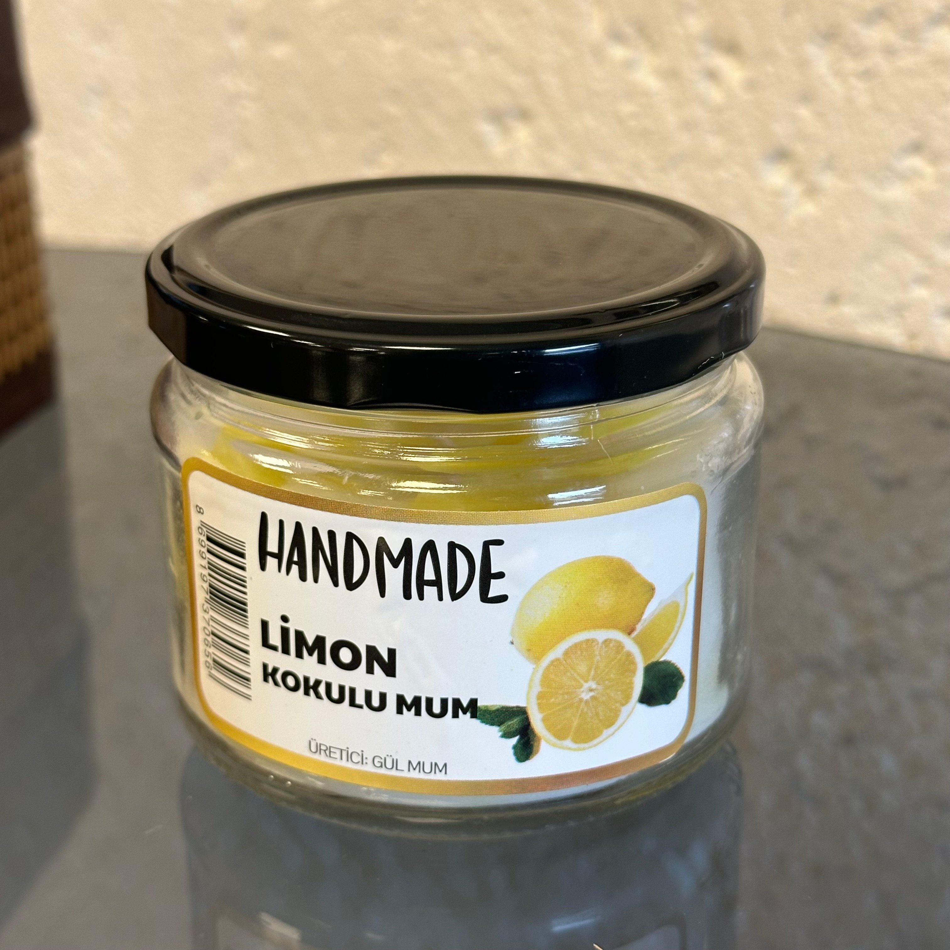 Limon El Yapımı Kokulu Mum 