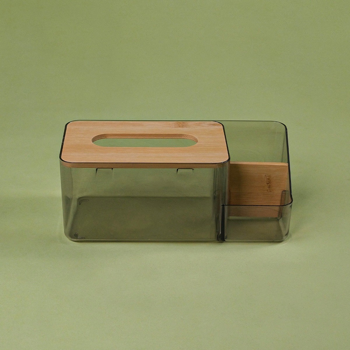 Bambu Kapaklı Mika Peçetelik 25x11x10 cm