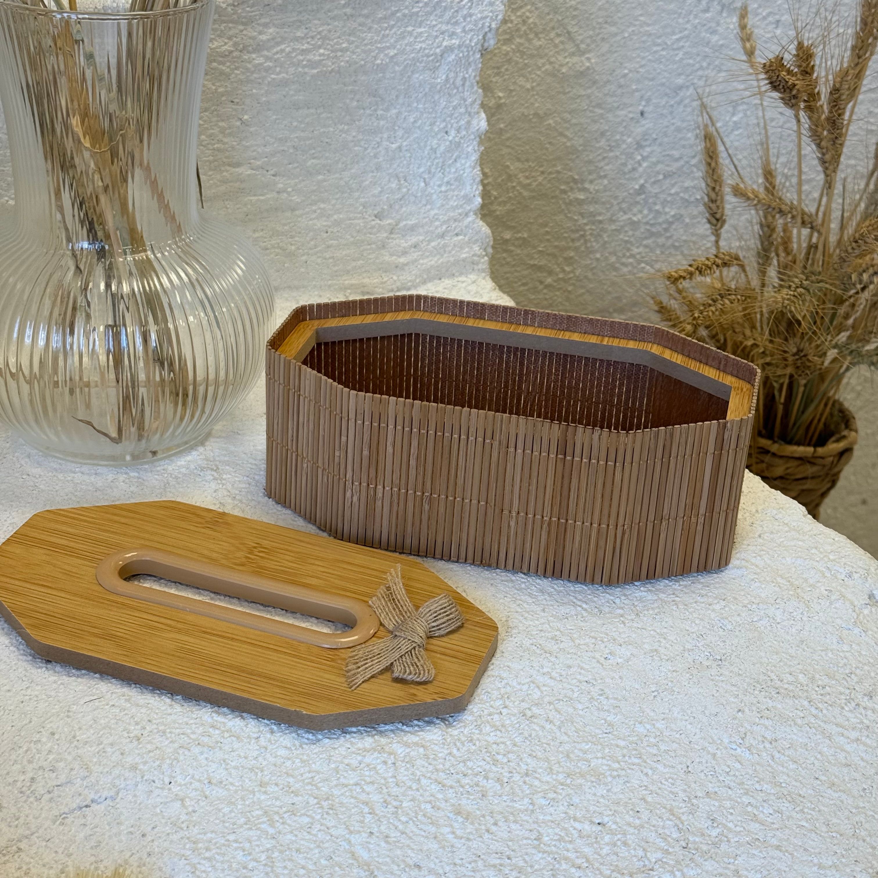 Amison Bambu Sekizgen Peçetelik 22x12x7,5 cm 