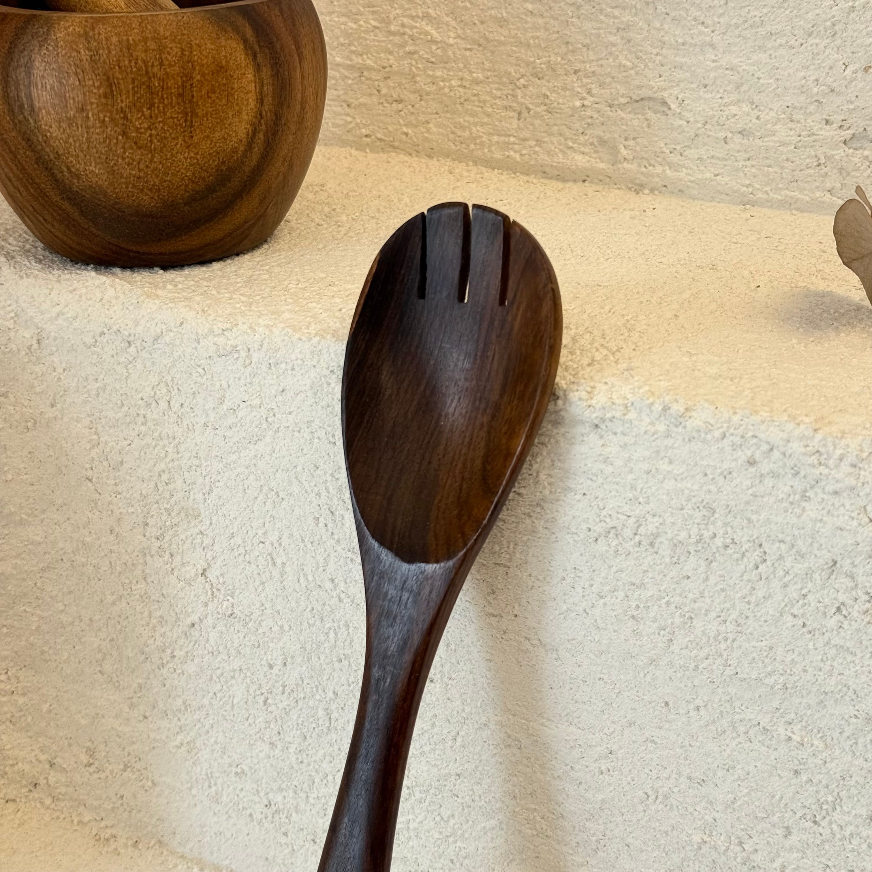 Akasya Ağacı Çizgili Kaşık 26,5 cm 