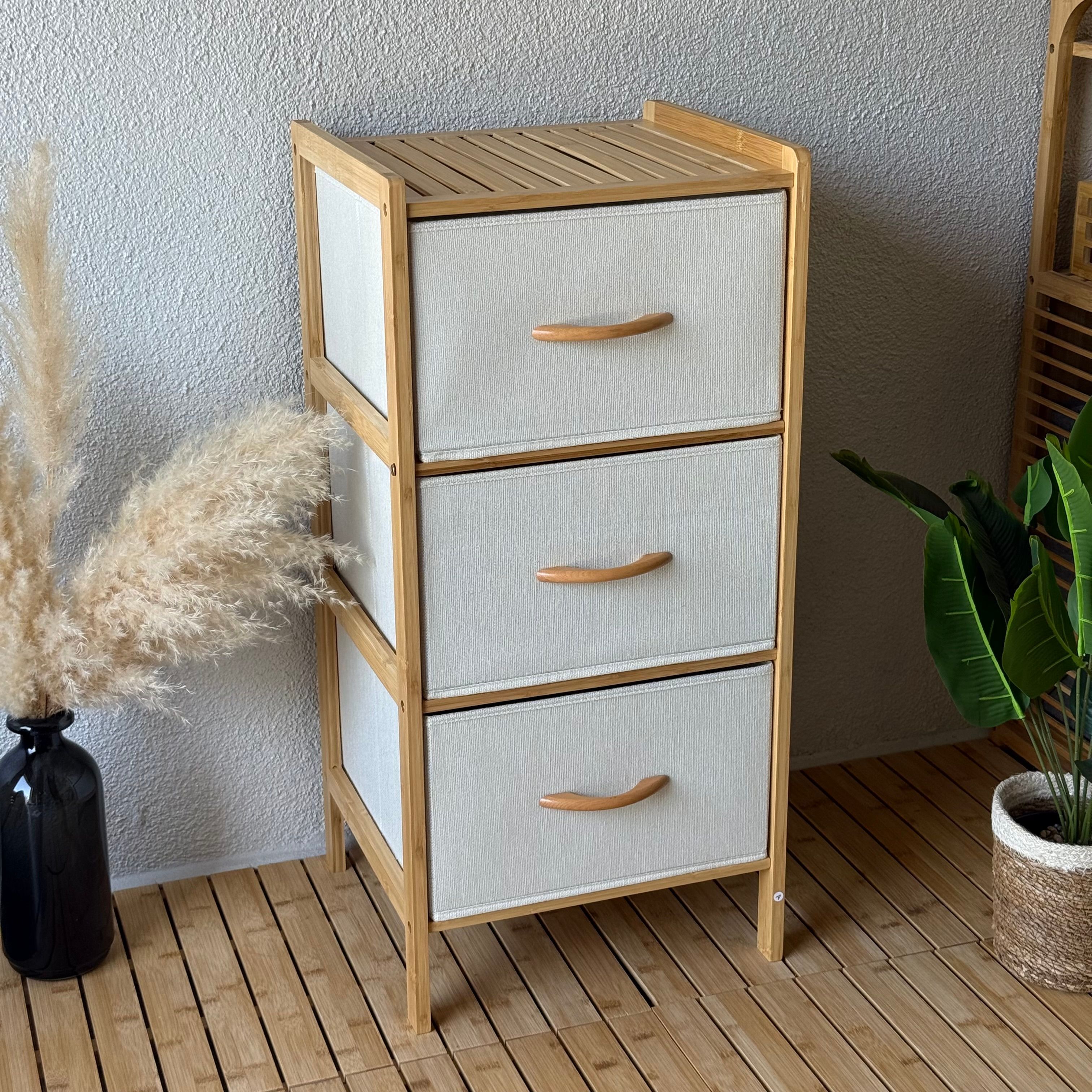 Mira Bez Çekmeceli Bambu Banyo Raf 79x35x37 CM (model:9195)
