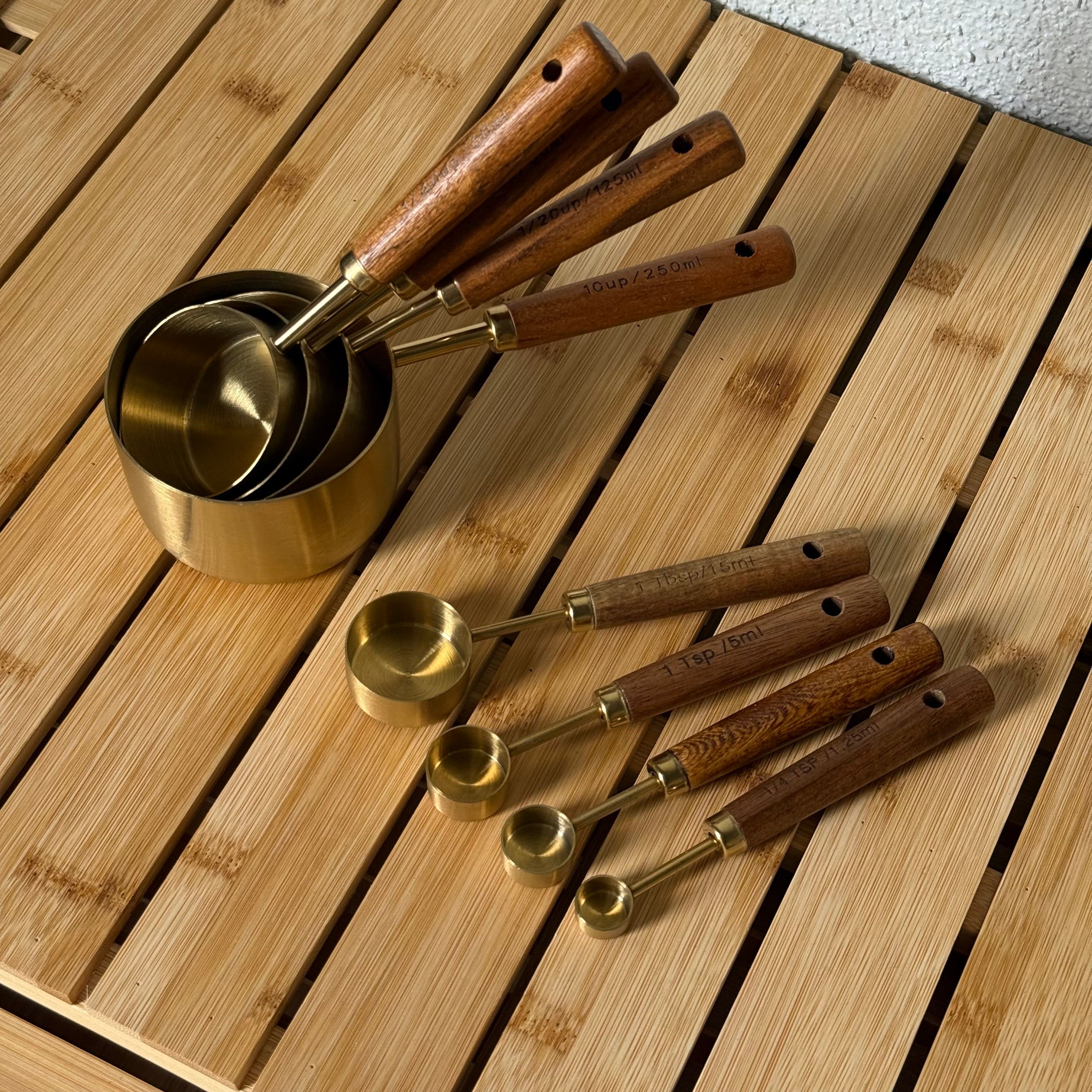 Barotti Ahşap Saplı 2 Boy Ölçü Kaşığı Set 8 Parça 