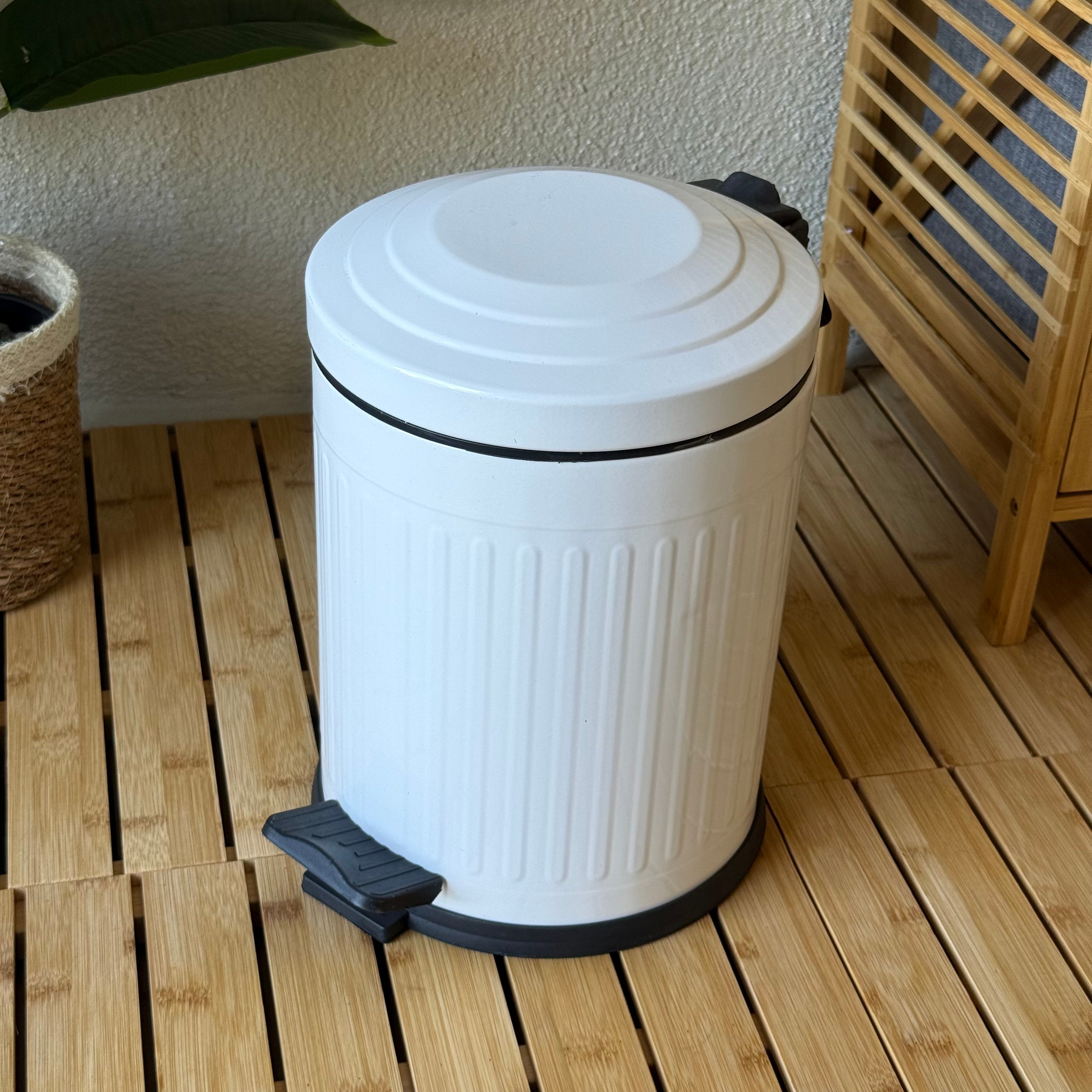 ZRA Vintage Çöp Kovası 5 Litre Beyaz 