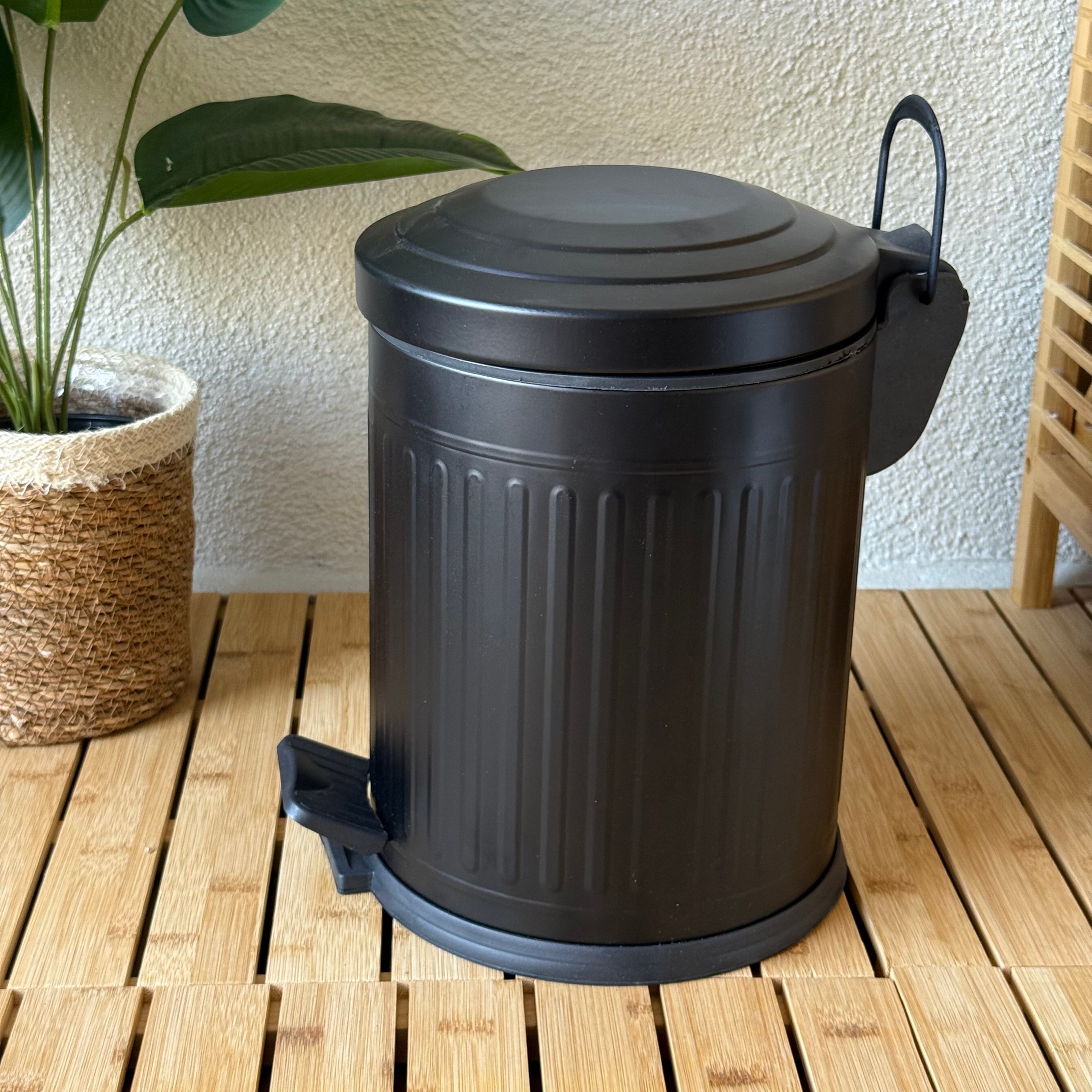ZRA Vintage Çöp Kovası 5 Litre Mat Siyah 