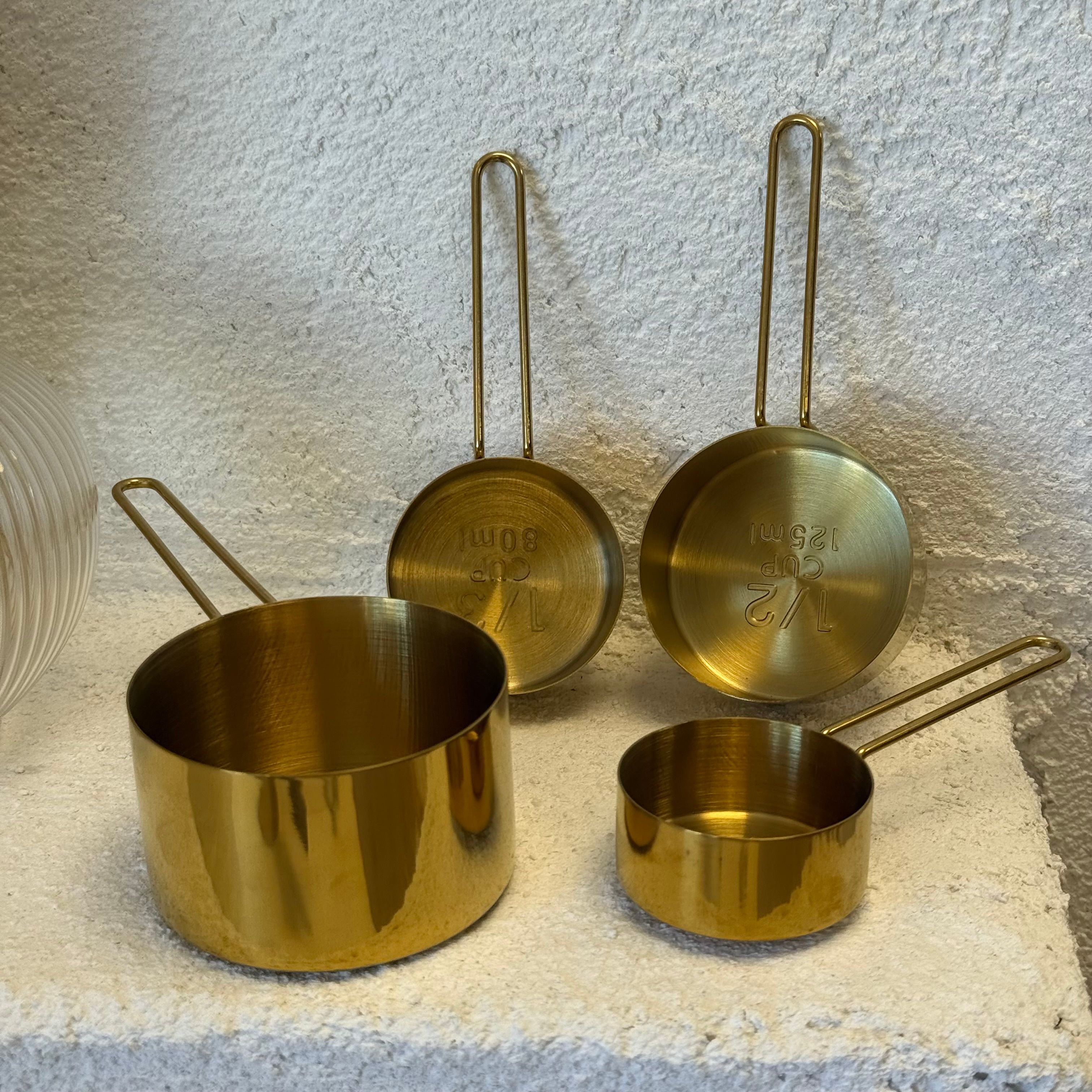 Barotti Çelik 4'Lü Gold Ölçü Kaşığı Büyük Boy 