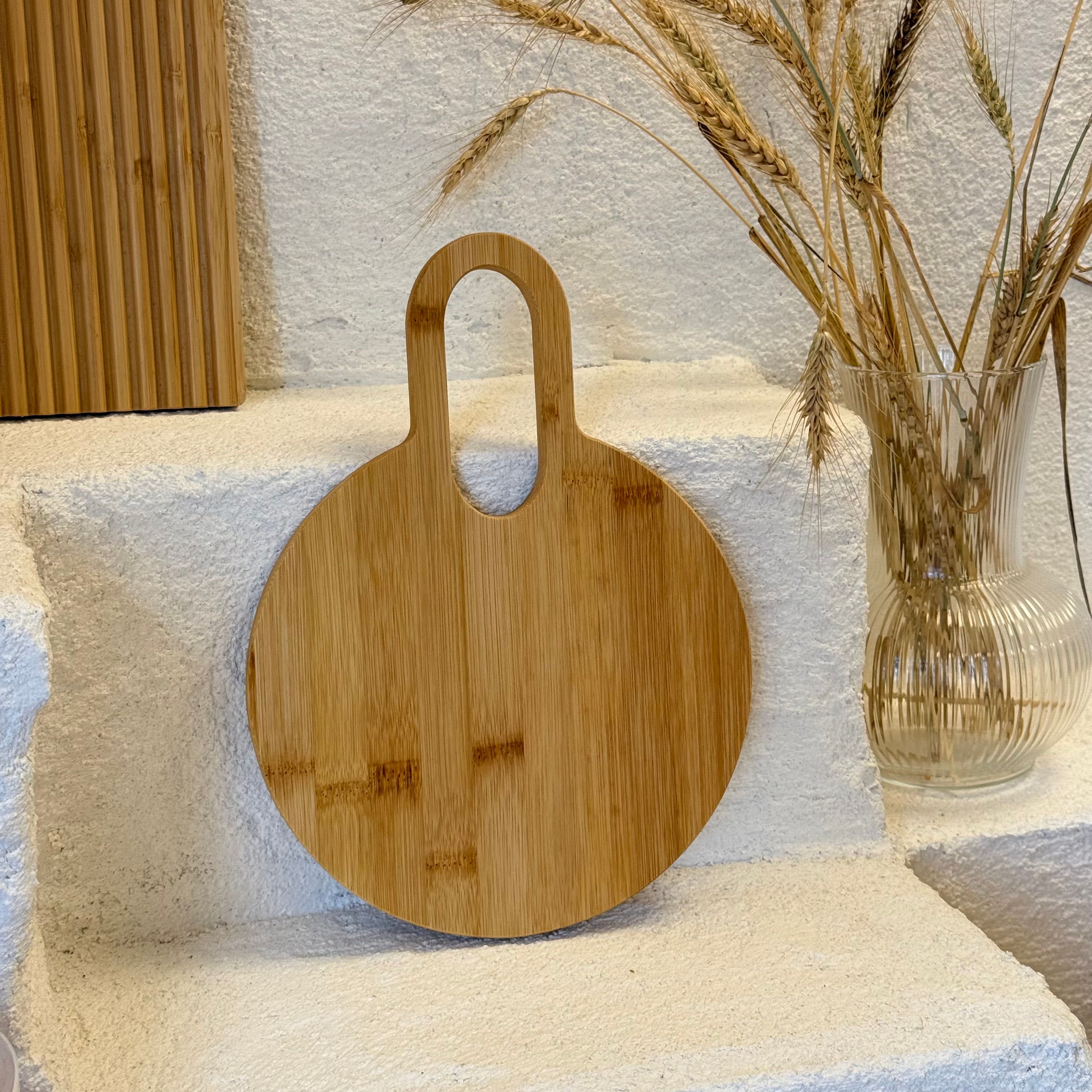 Bambu Yuvarlak Sunumluk 30x22 cm 