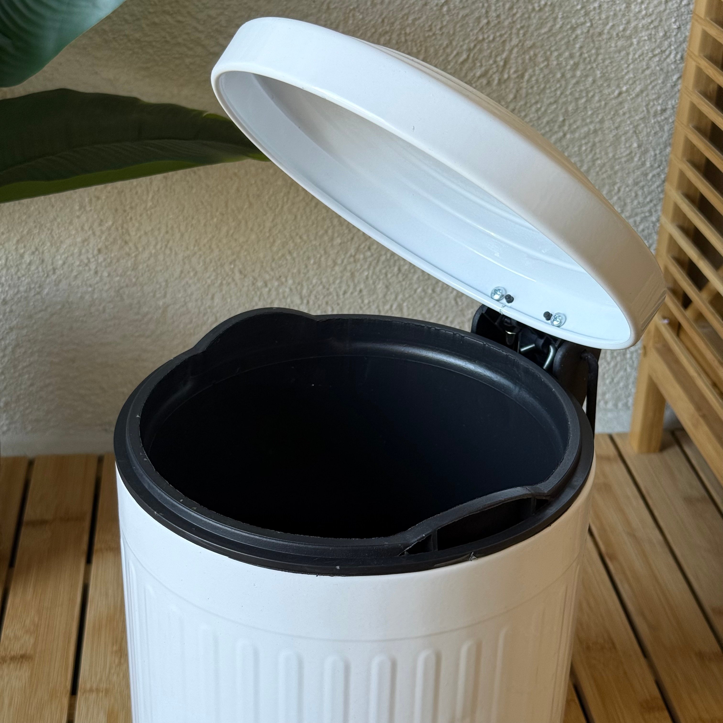 ZRA Vintage Çöp Kovası 5 Litre Beyaz 